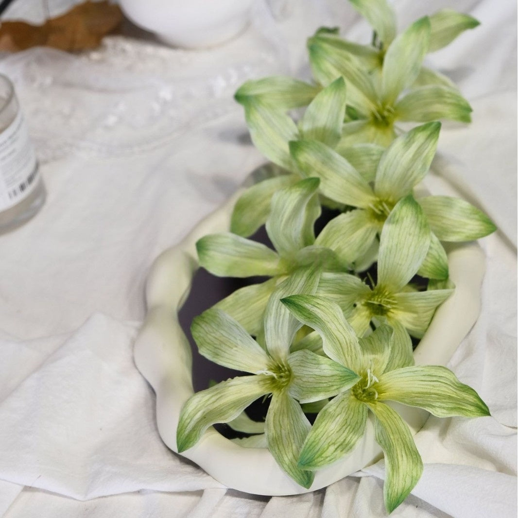 Valar Flower 9-Head Artificial Freesia – Real Touch Floral Stems for Wedding & Home Decor FS-1054