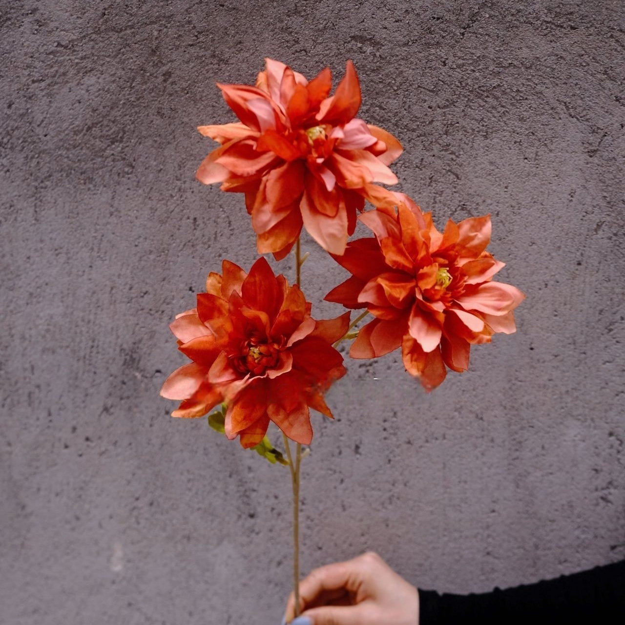 Valar Flower Oil Painting Dahlia – Realistic Artificial Bloom for Artistic Home Decor & Event Styling FS-1059