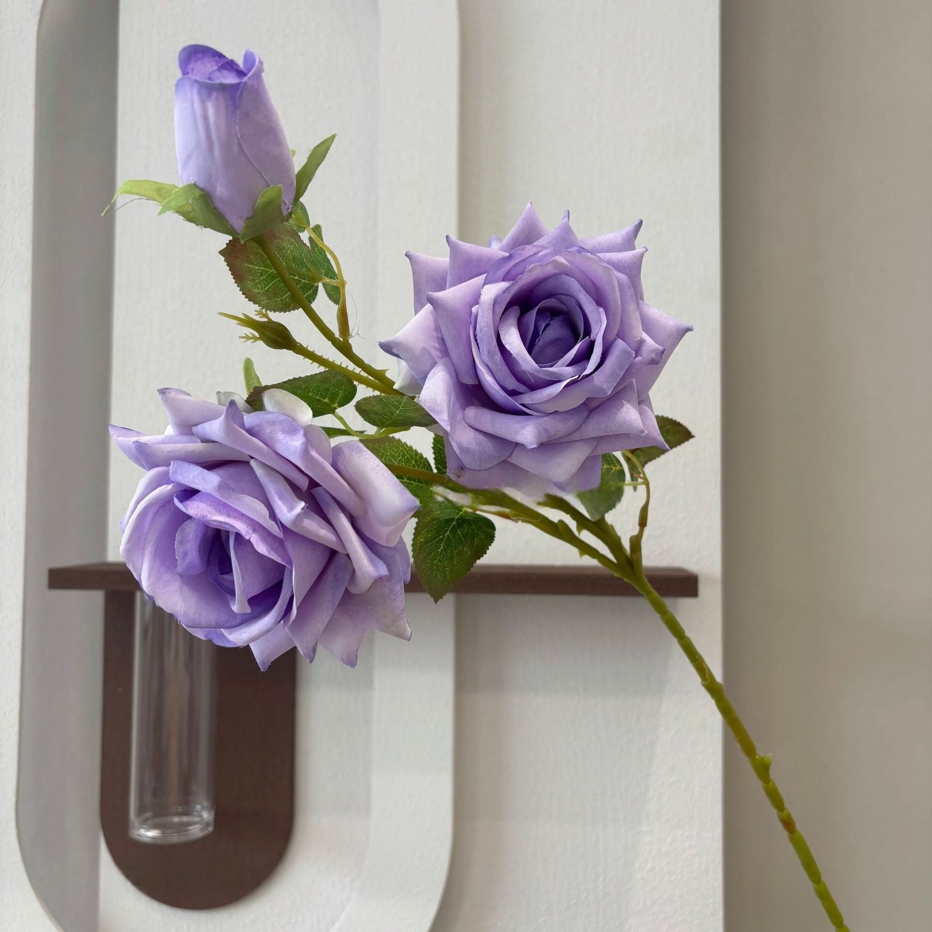 3-Head Carol Rose Artificial Flower – Lifelike Faux Rose Stem for Home Decor & Wedding FS-1024