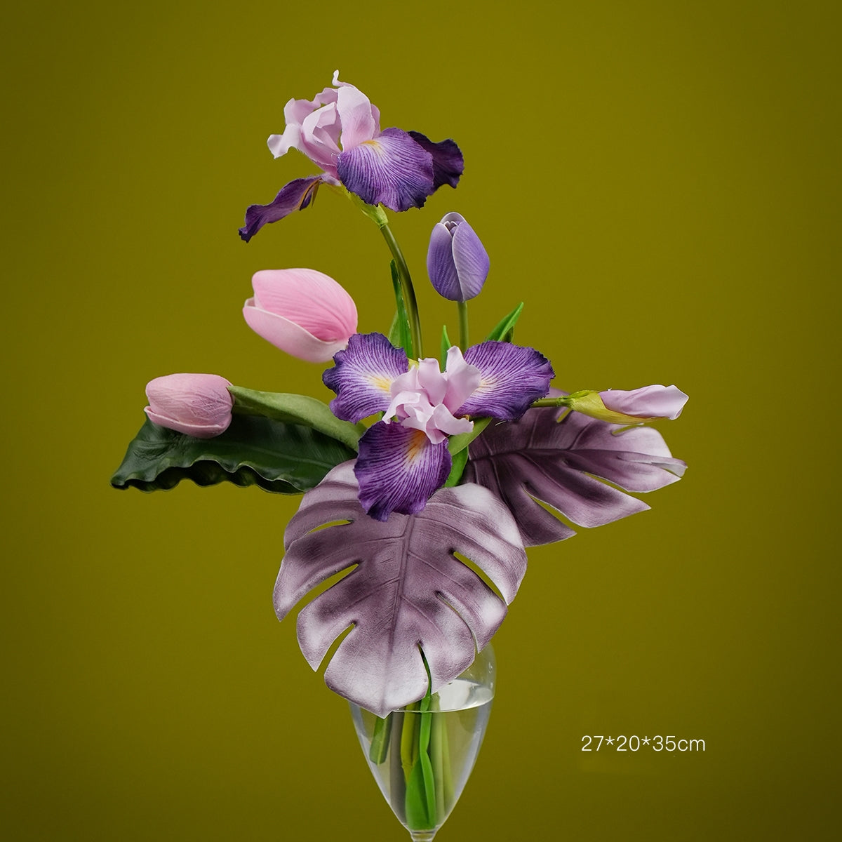 Modern Artistic Faux Floral Arrangement | Luxury Designer Artificial Flowers for Home, Hotel & Event Display VB-213 (Without Vase)