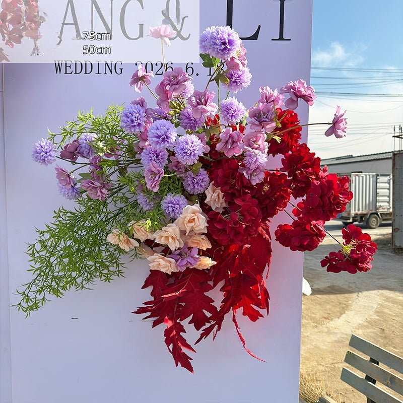 Valar Flower Red Wedding Aisle Artificial Flower Arrangements for Ceremony Backdrop & Venue Decoration WF-103