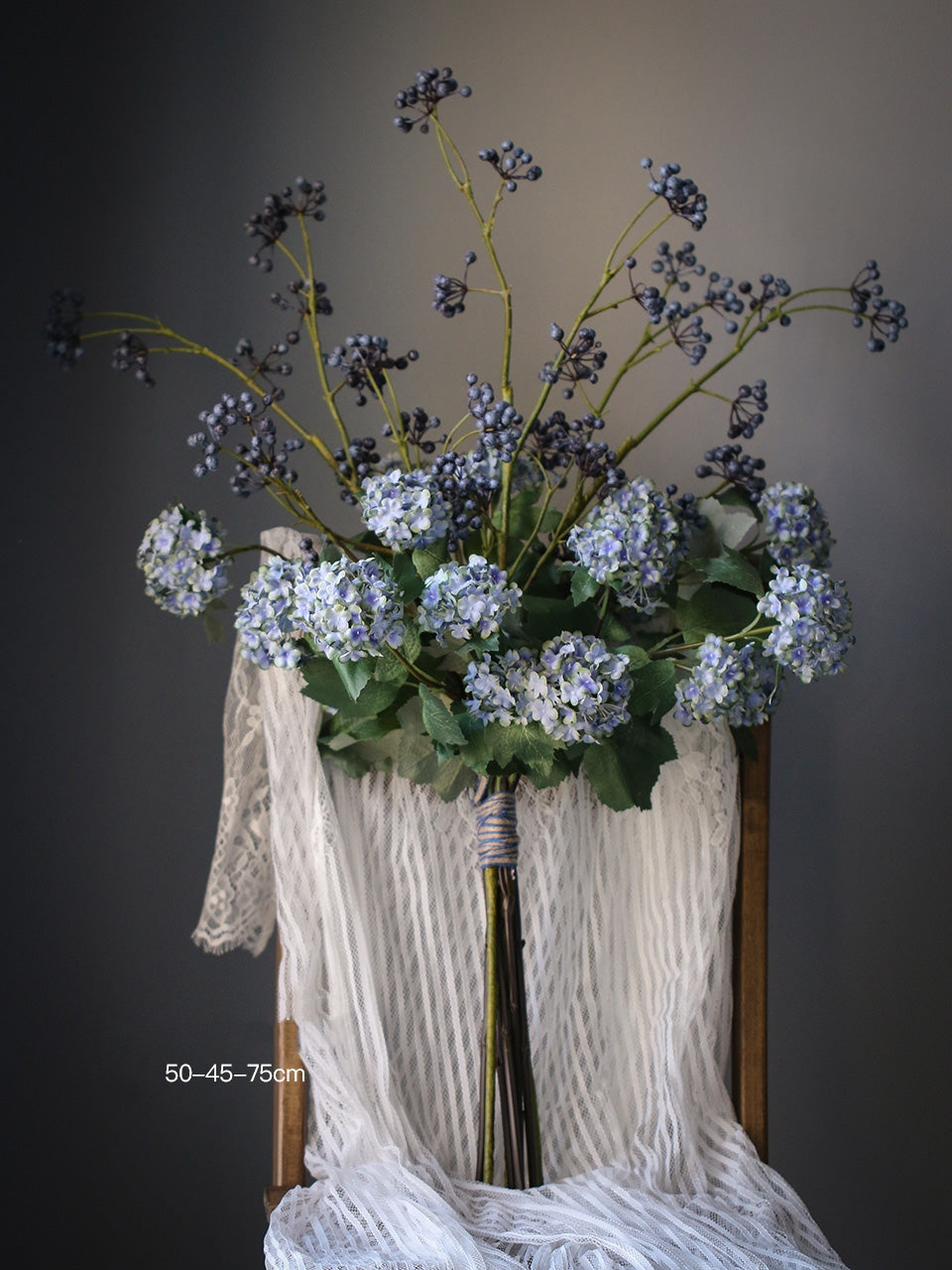 Wild Meadow Faux Flower Bouquet Arrangement – Realistic Artificial Poppy & Sunflower Mix for Wedding, Home, or Event Decoration VB-212 (Without Vase)