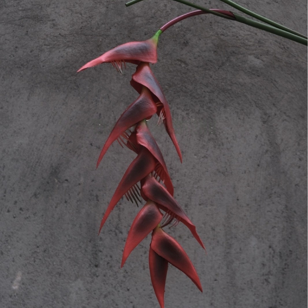 Burgundy Faux Flower Stem | Wine Red Single Bloom for Home Decor FS-1007A