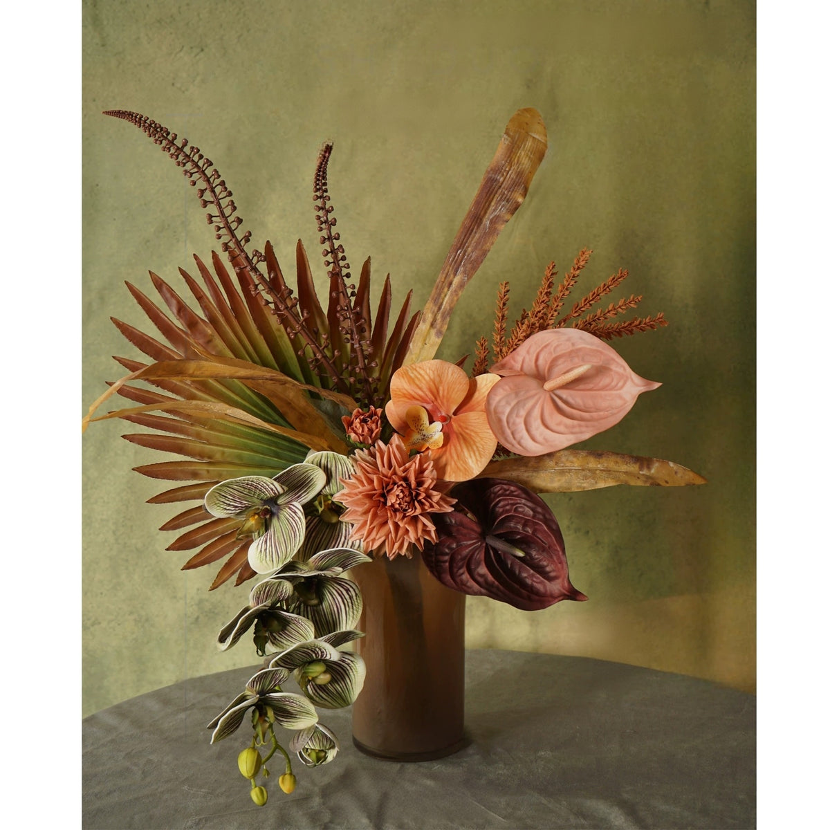 ValarFlower Wabi Sabi Artificial Flower Arrangement, Luxury Autumn Floral Decor for Living Room and Event Styling VB-278