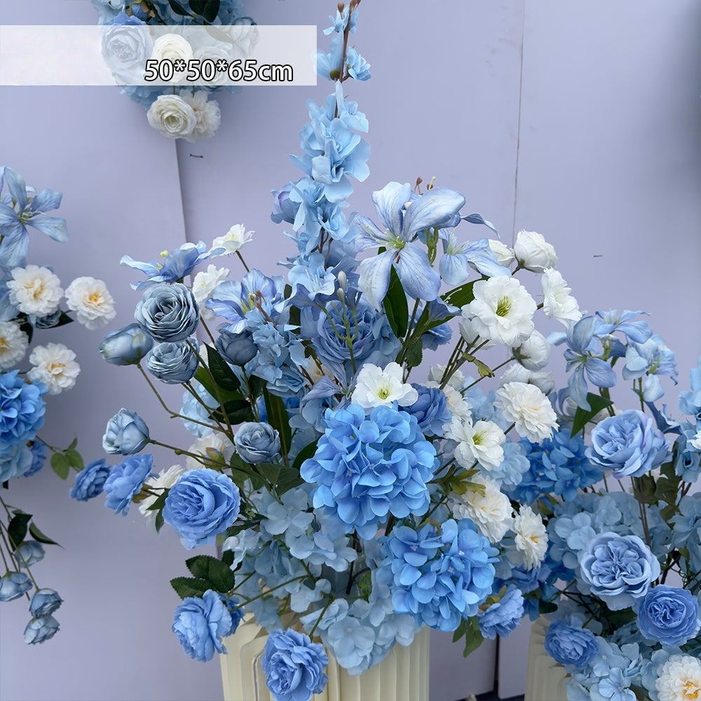 Frühlingsinspiriertes Kunstblumen-Set – Blaues und gelbes Kunstblumen-Set für Veranstaltungen FA-264