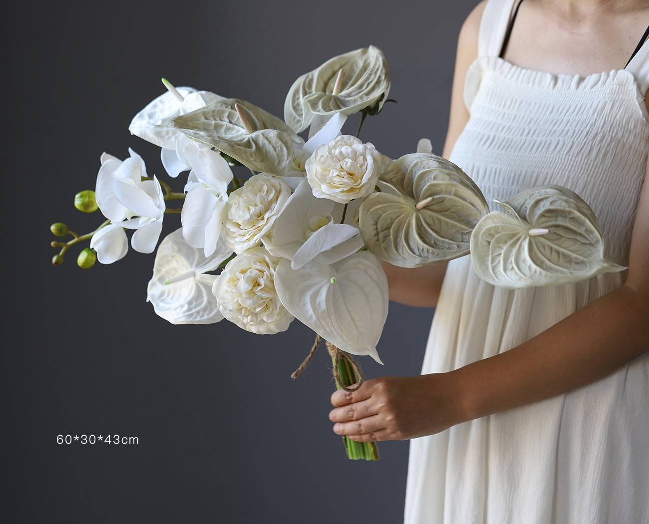 Elegant Faux Floral Table Arrangement | Modern Artificial Flower Centerpiece for Home & Office Decor VB-214 (Without Vase)