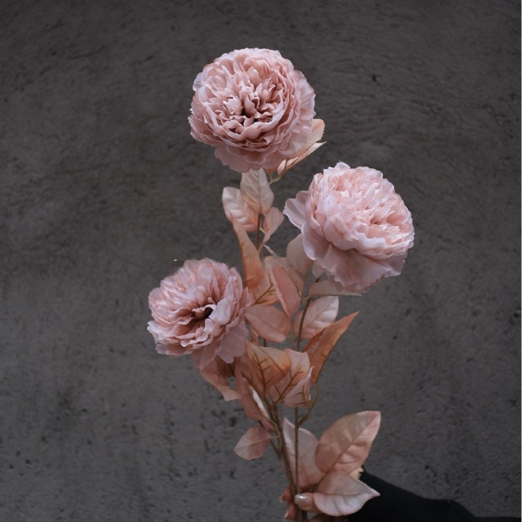 Muted Mauve Pink Artificial Flower | Romantic Single Stem for Vase Styling FS-1013A