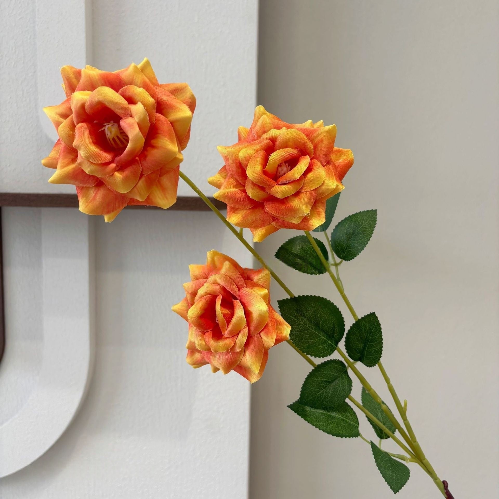 3D Artificial Garden Rose Stem – Realistic Multi-Color Faux Flower for Home & Event Decor FS-1028