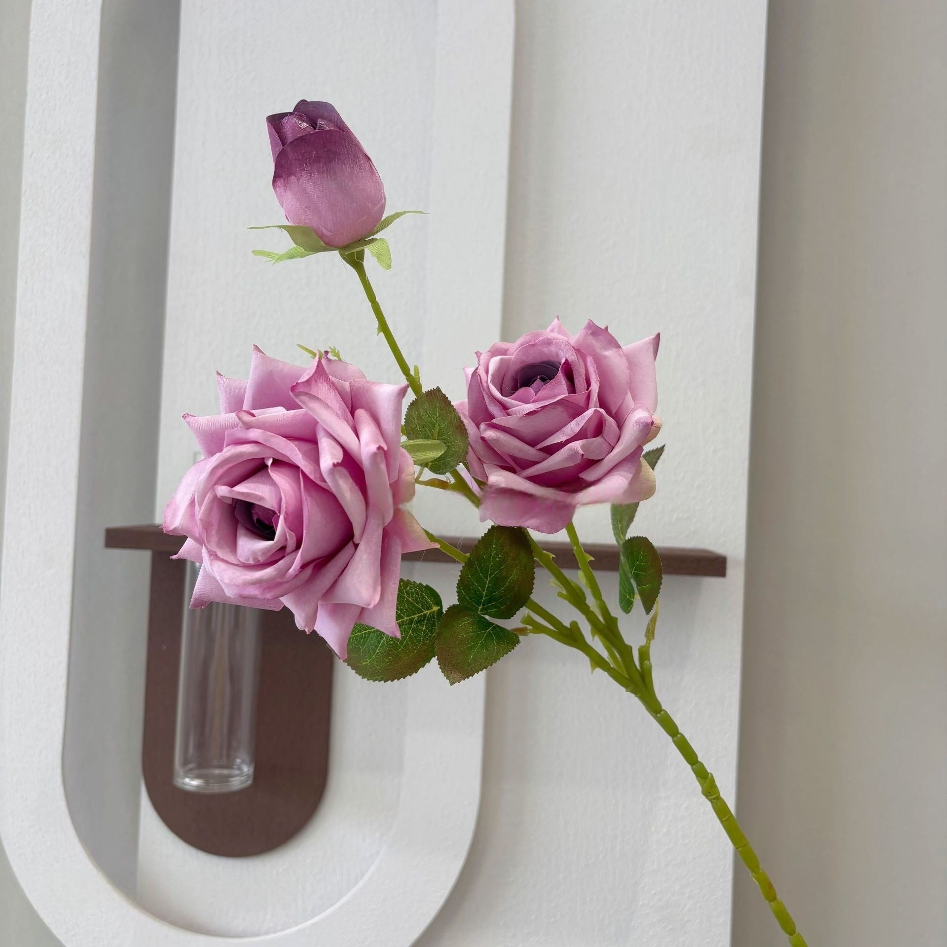 3-Head Carol Rose Artificial Flower – Lifelike Faux Rose Stem for Home Decor & Wedding FS-1024