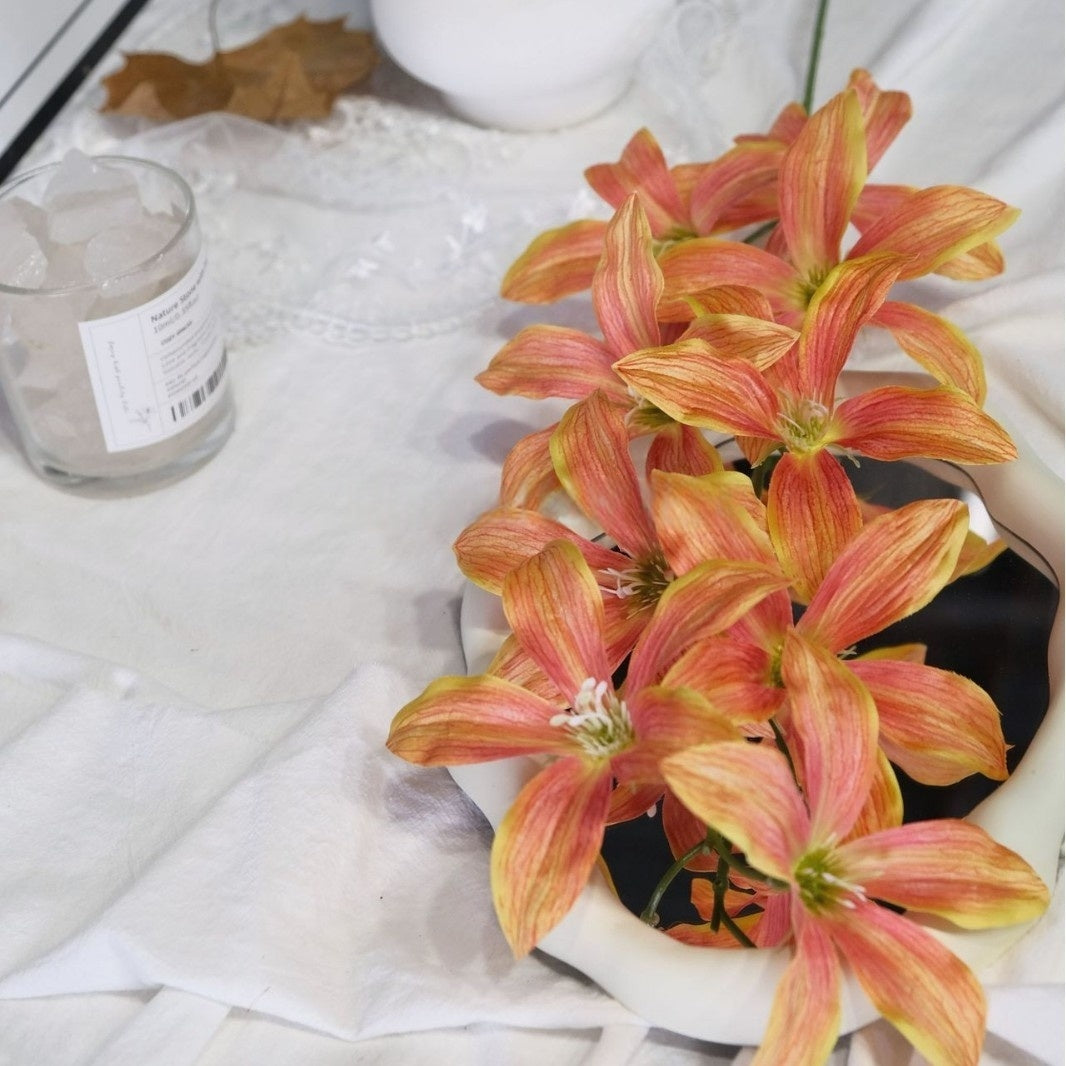 Valar Flower 9-Head Artificial Freesia – Real Touch Floral Stems for Wedding & Home Decor FS-1054