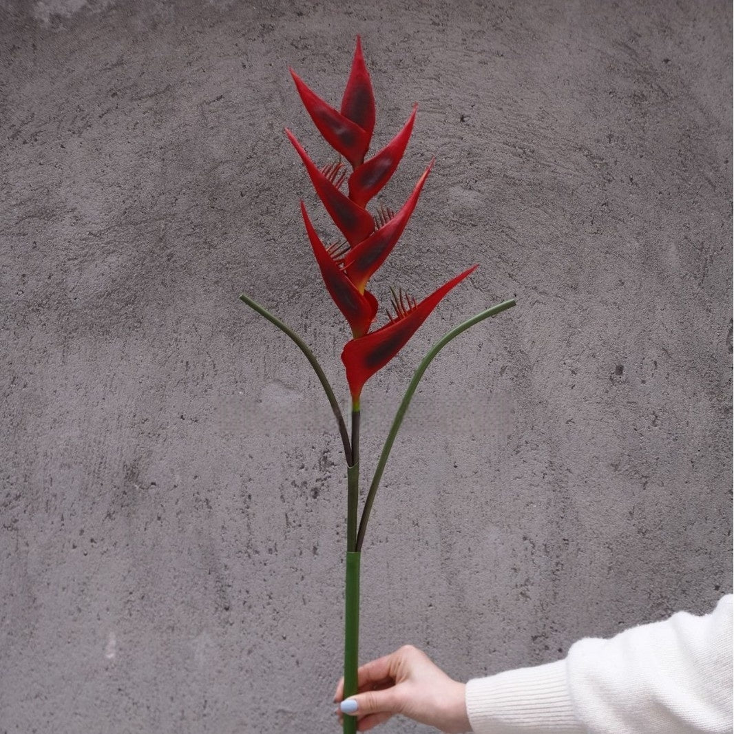 Burgundy Faux Flower Stem | Wine Red Single Bloom for Home Decor FS-1007A