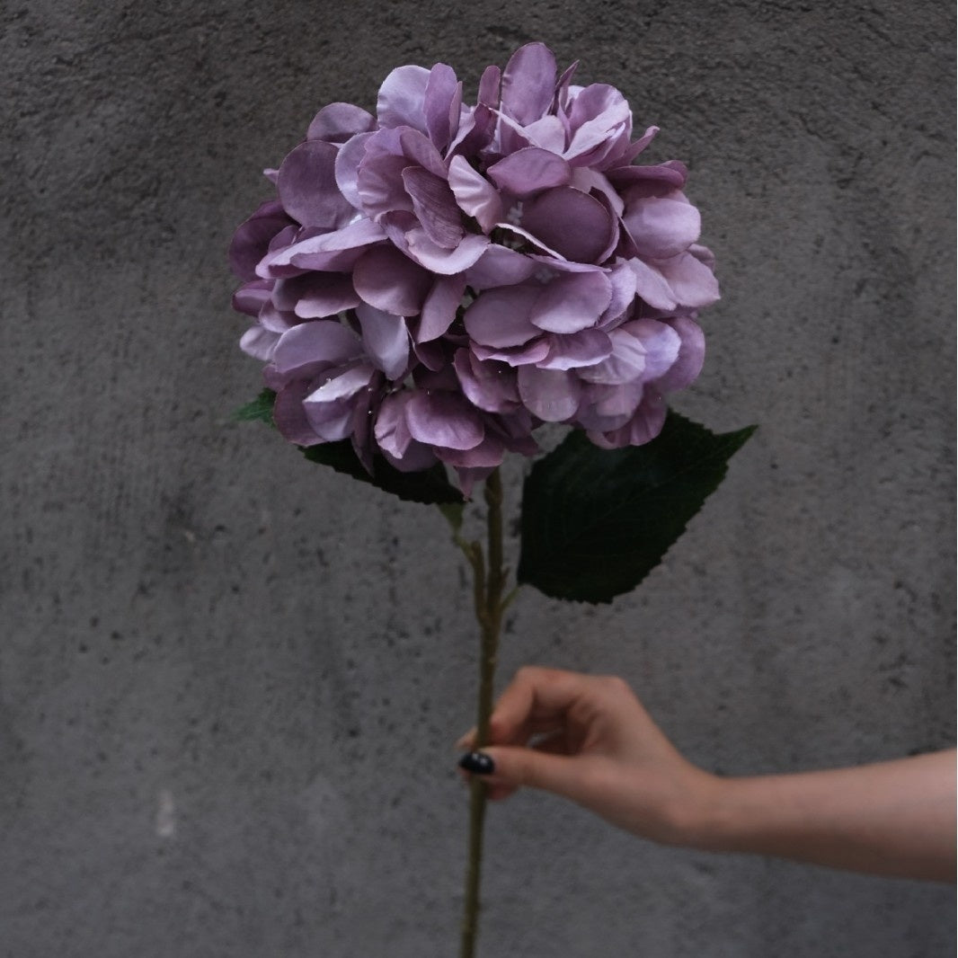 Purple Faux Flower Stem | Elegant Single Bloom for Home Decor Display FS-1004A