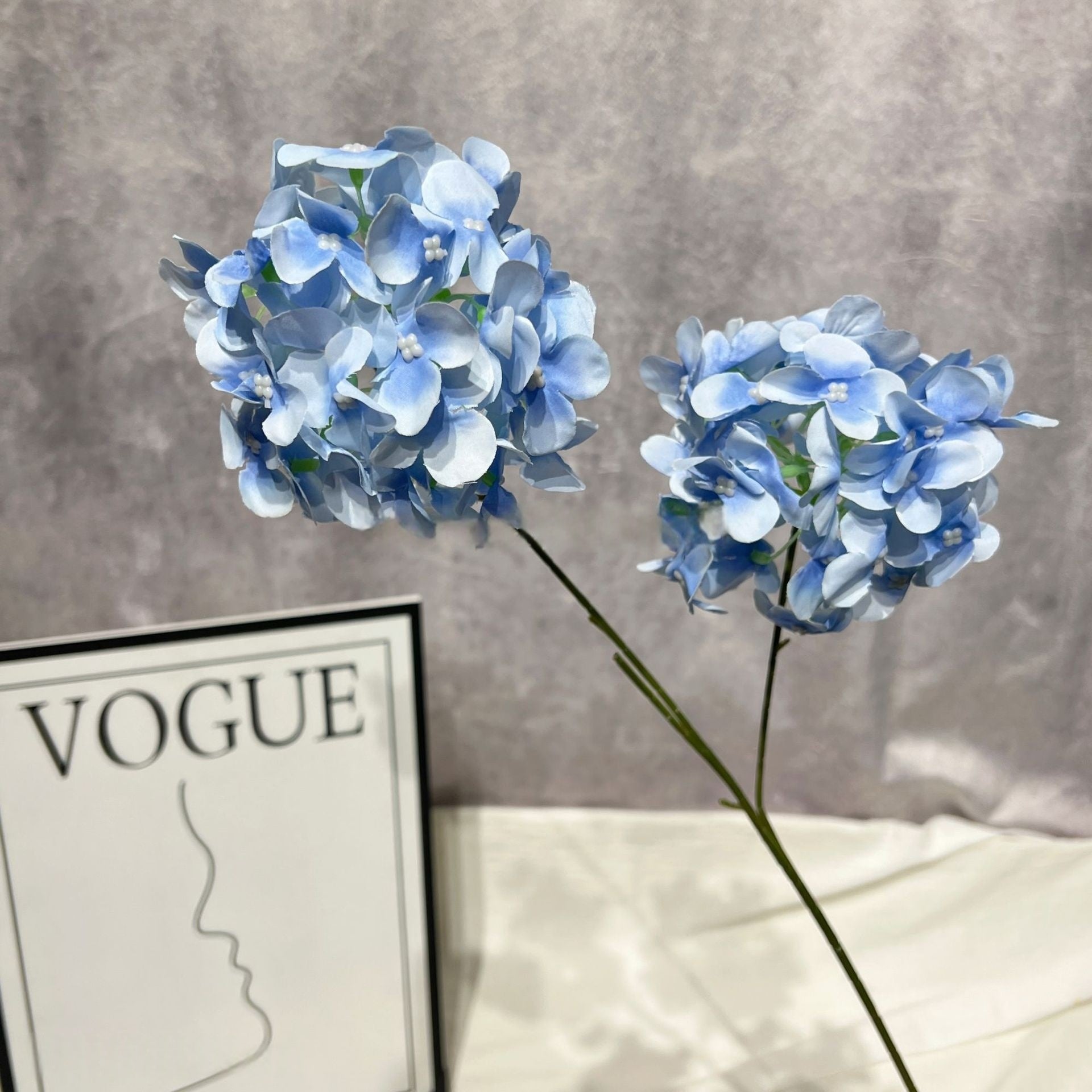Valar Flower Artificial Hydrangea Stems – Double Head Real Touch Silk Flowers for Home & Wedding Decor FS-1067