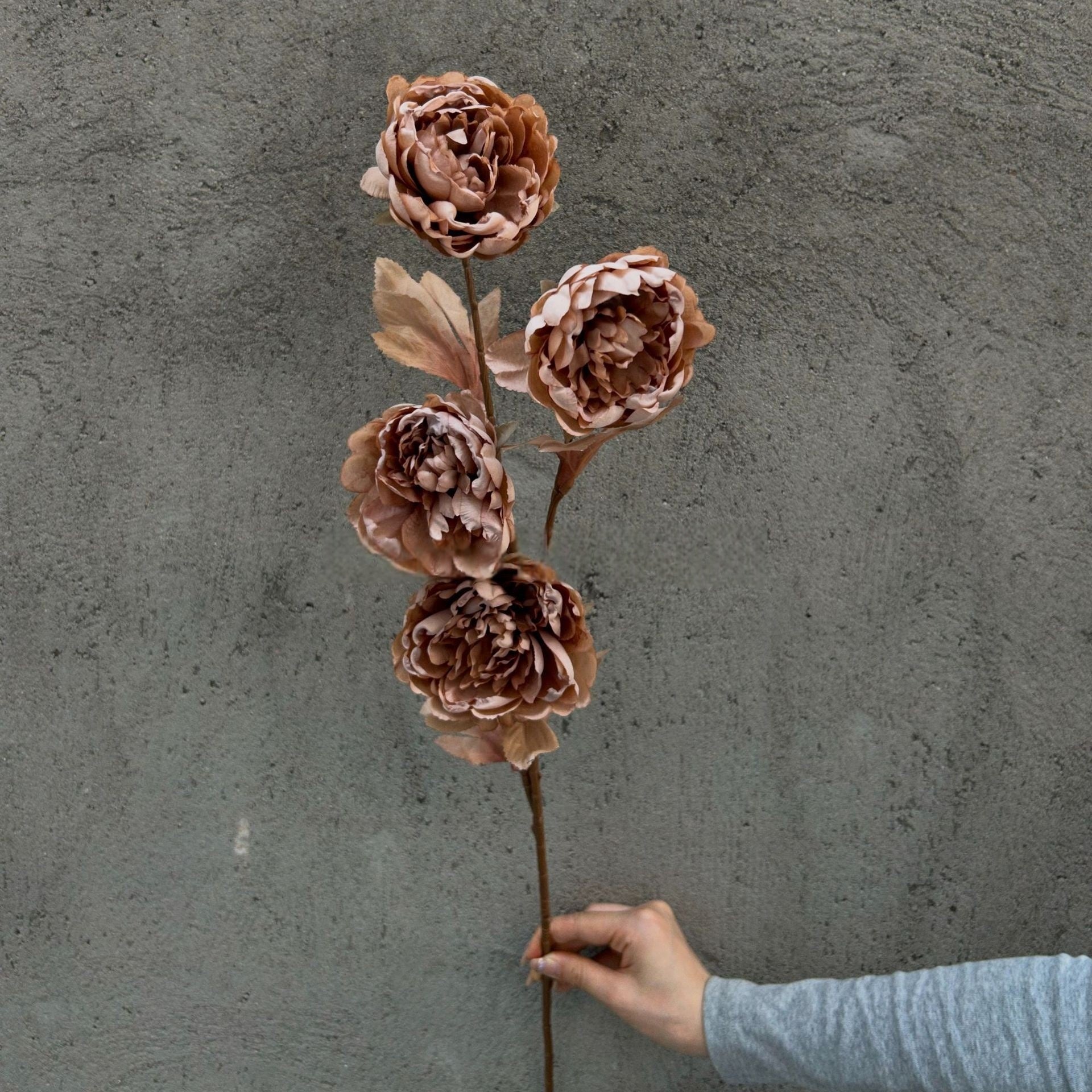 Rusty Autumn Orange Artificial Flower | Vintage Style Single Stem FS-1012A