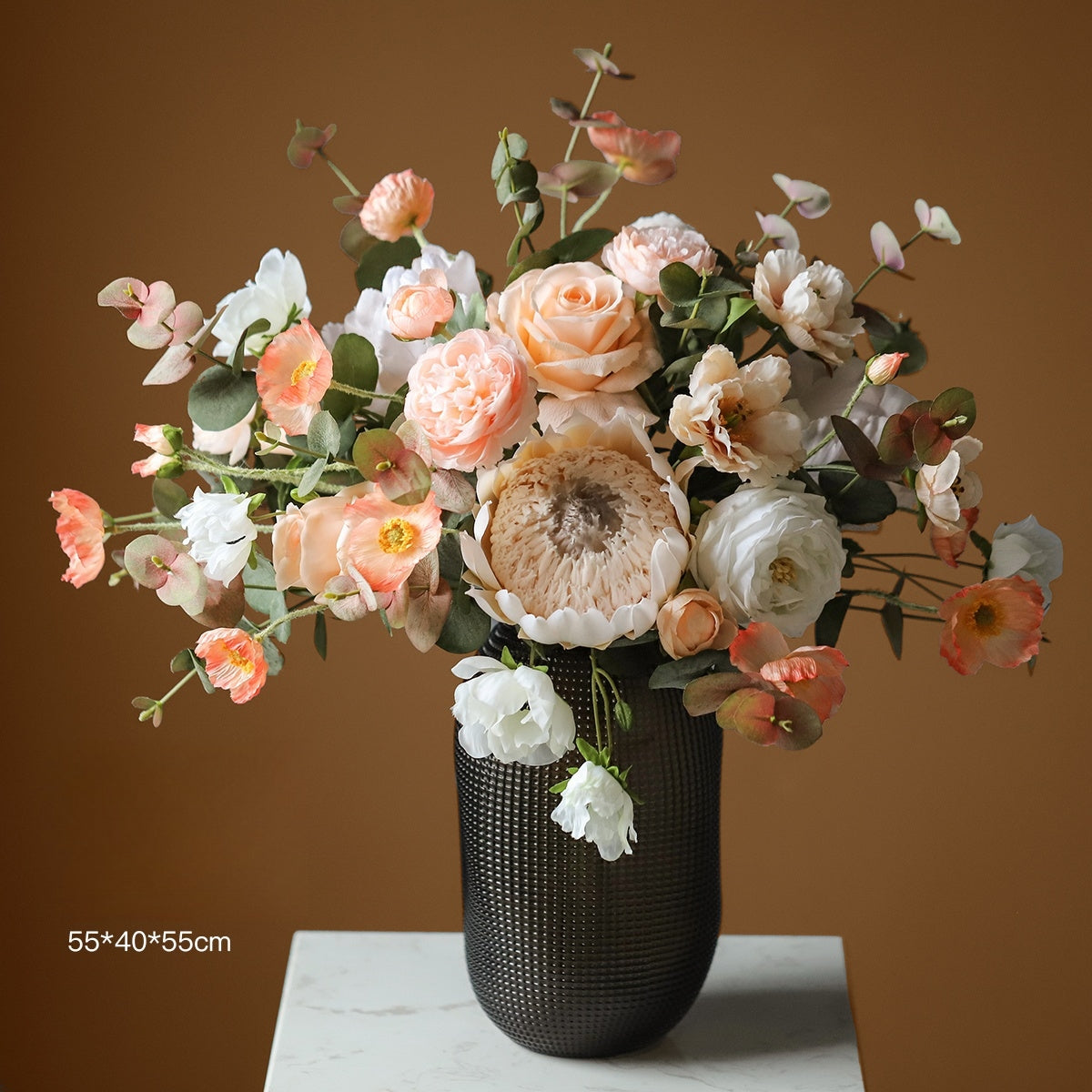 Nordic-Style Artificial Bridal Bouquet | Faux Flower Arrangement for Wedding & Photography Props VB-217 (Without Vase)