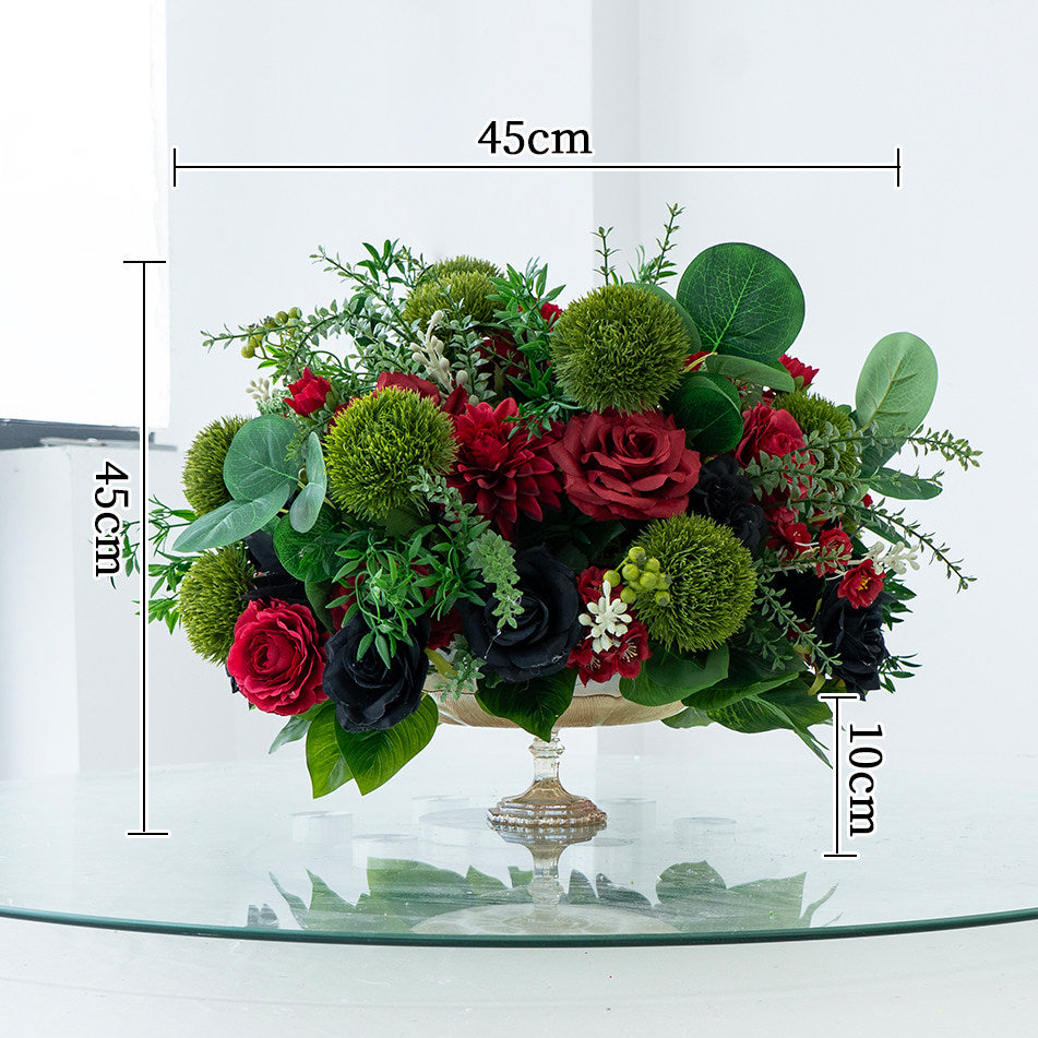 ValarFlower Artificial Floral Table Centerpiece, Faux Wedding Table Flower Arrangement for Reception, Sweetheart Table, Party & Event Decor TF-127