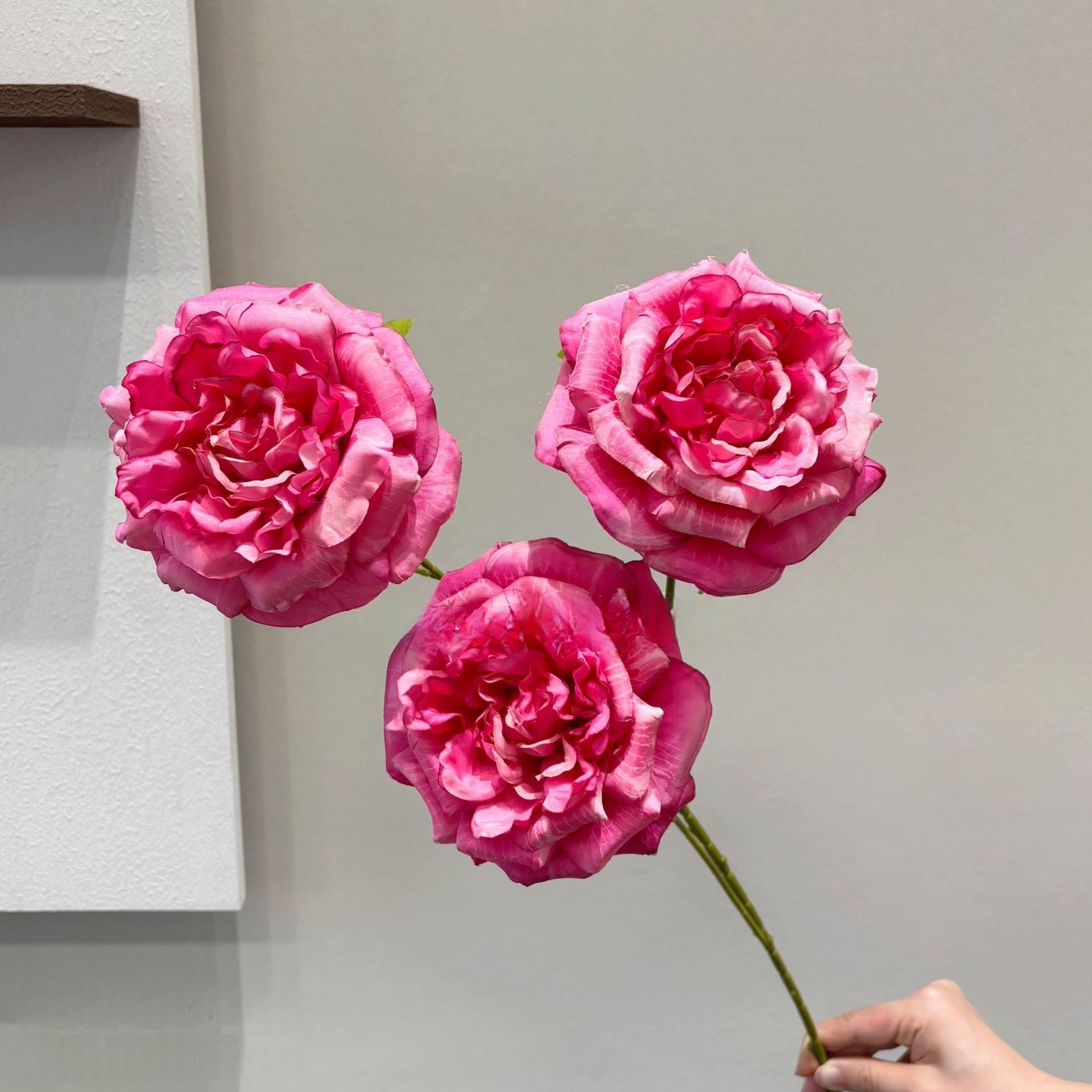 Single Stem Faux Rose – Multicolor Artificial Bloom for DIY Arrangements & Home Styling FS-1017