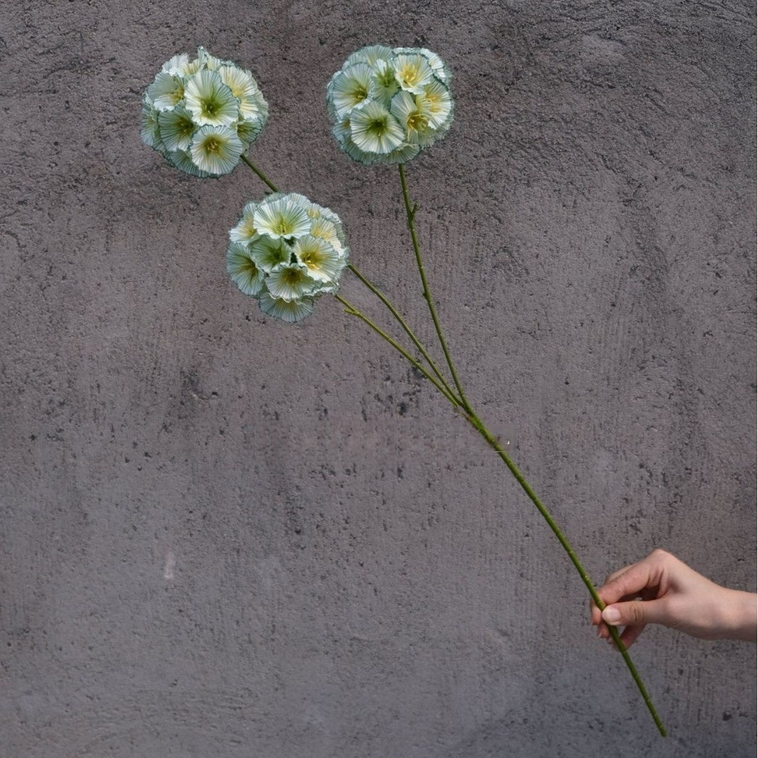 Valar Flower Dreamy Lollipop Hydrangea – Faux Windmill Bloom Stems for Whimsical Decor FS-1064