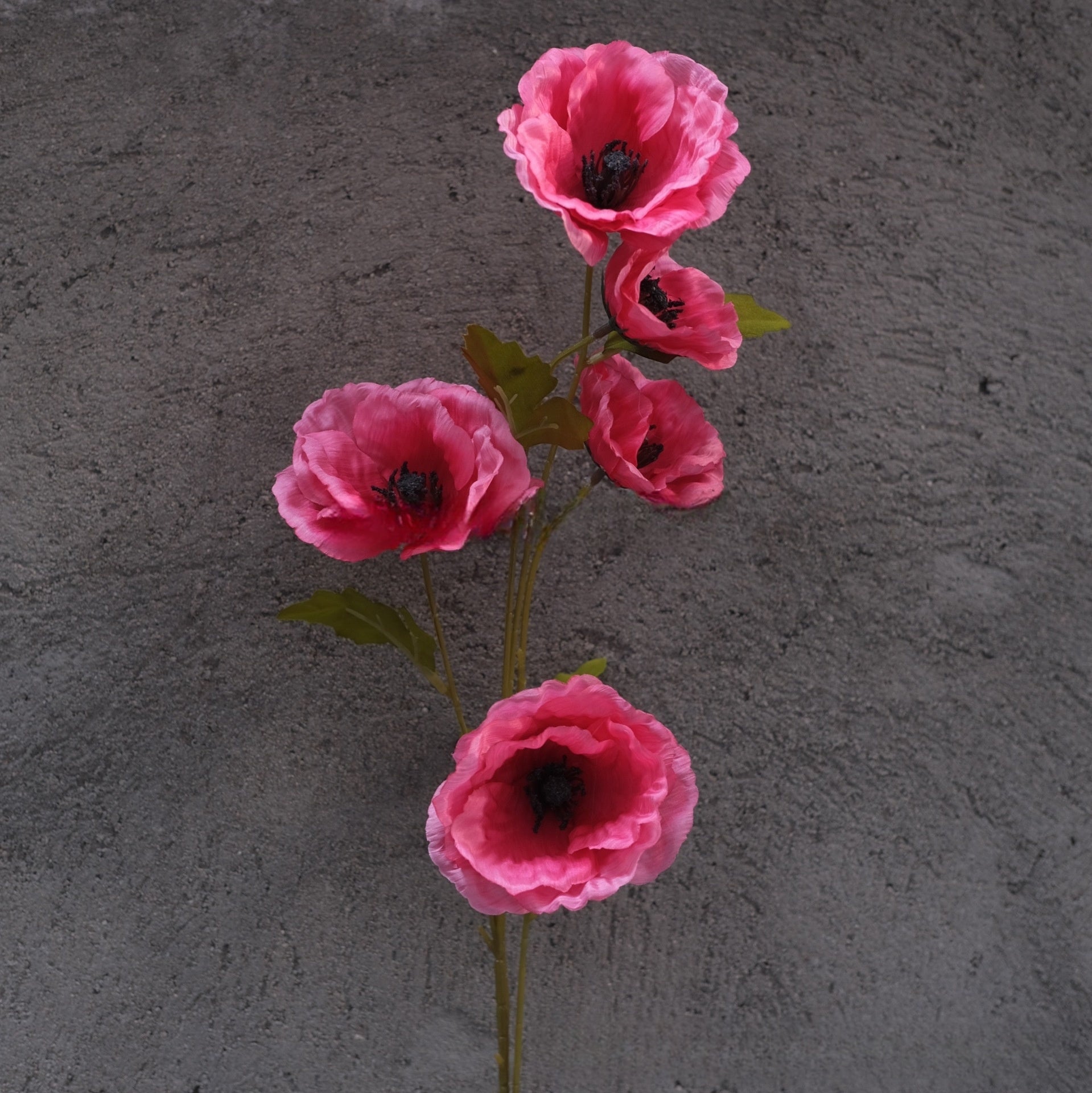 Magenta Pink Faux Flower Stem | Lifelike Single Bloom for Home Decor FS-1010A