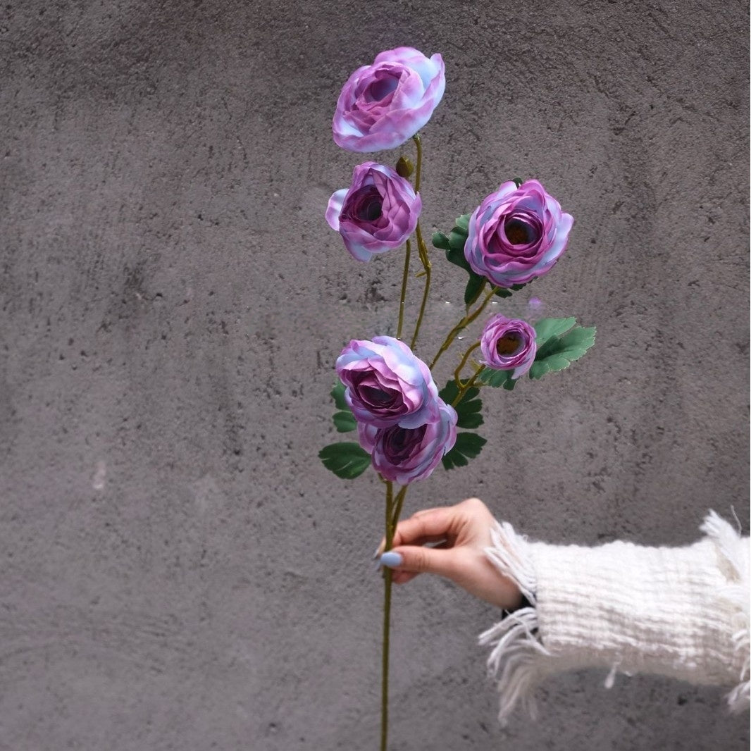 Schwarz-rosa Kunstblumen-Set – Moderne Geburtstagsparty-Hintergrunddekoration mit Kunstblumenarrangement FA-255