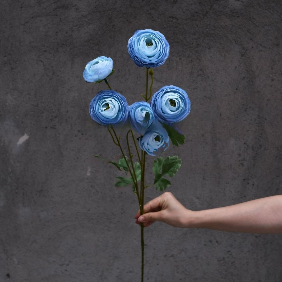 6-Head Dreamy Ranunculus Artificial Flower – Lifelike Bloom for Wedding & Decor FS-1043