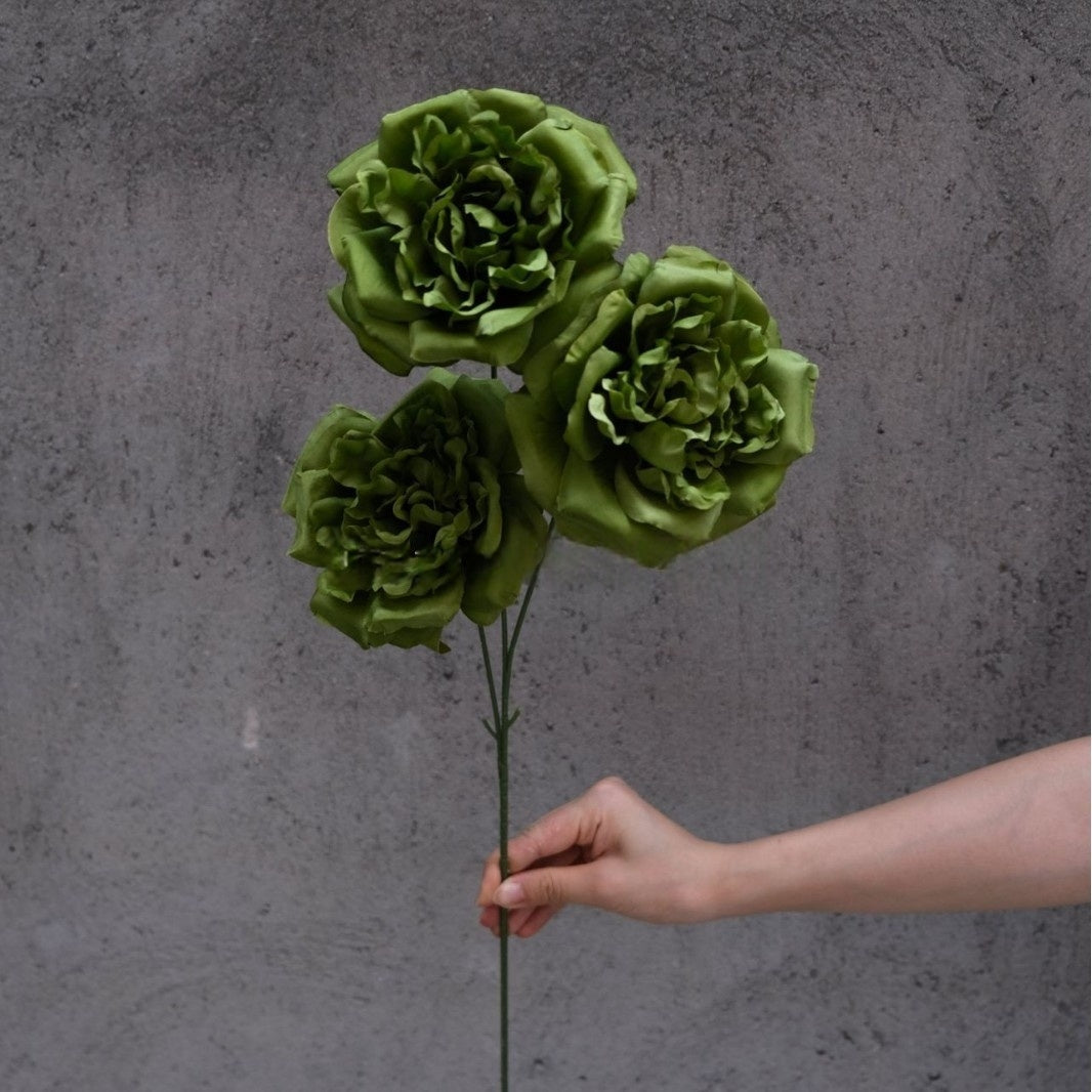 Three-Head Faux Martin Rose Stem – Single Artificial Flower for Home Decor & Wedding Styling FS-1019