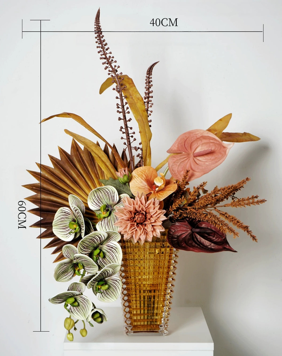 ValarFlower Wabi Sabi Artificial Flower Arrangement, Luxury Autumn Floral Decor for Living Room and Event Styling VB-278