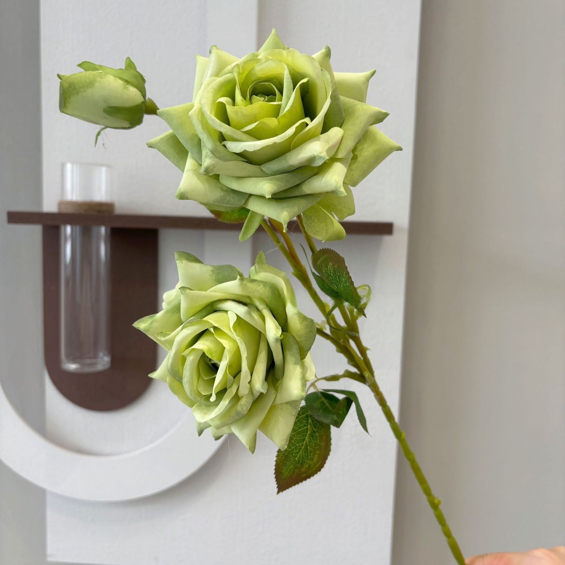 3-Head Carol Rose Artificial Flower – Lifelike Faux Rose Stem for Home Decor & Wedding FS-1024