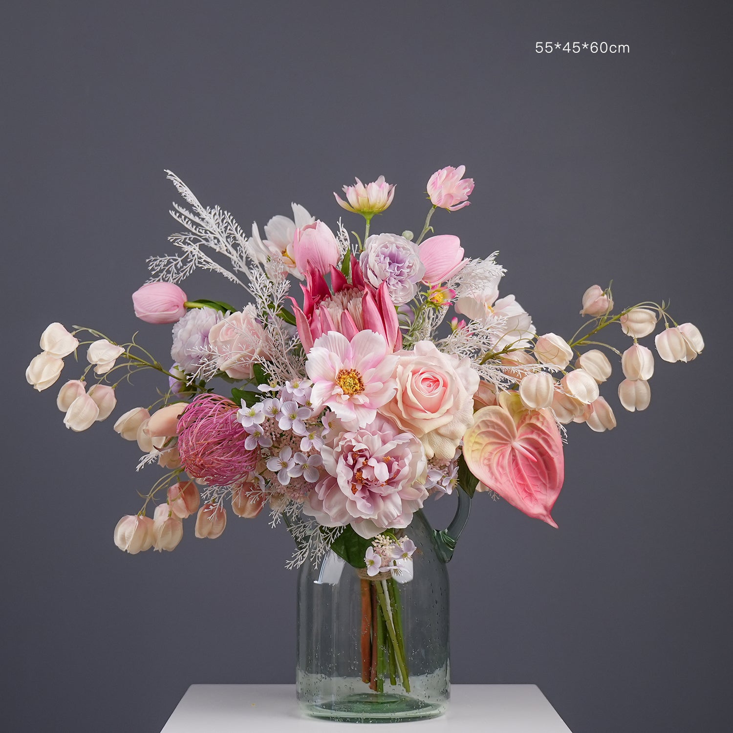 Romantic Naturalist Bridal Bouquet | Silk Floral Arrangement for Outdoor Weddings & Elegant Home Décor VB-103 (Without Vase)