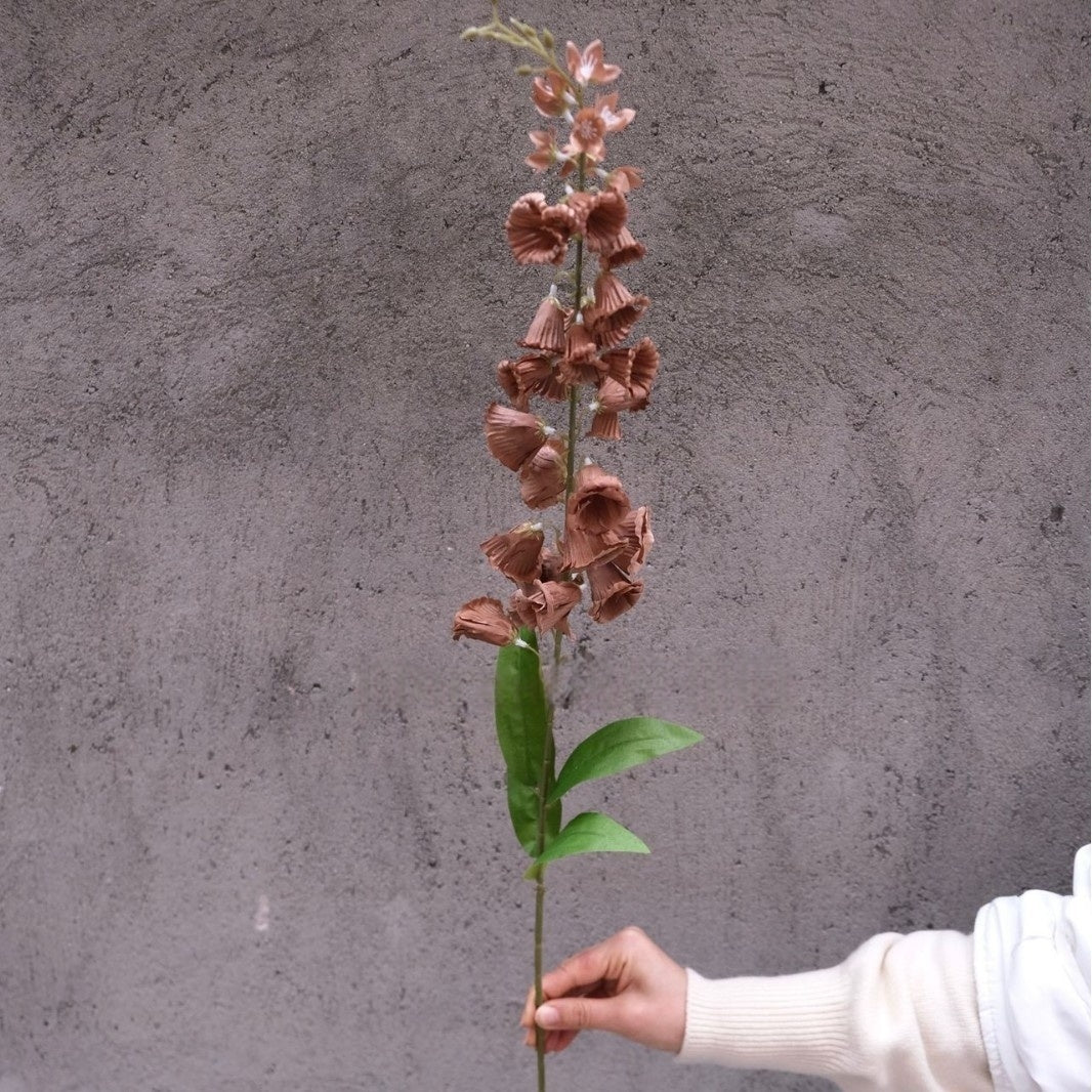 Rusty Autumn Orange Artificial Flower | Vintage Style Single Stem FS-1012A