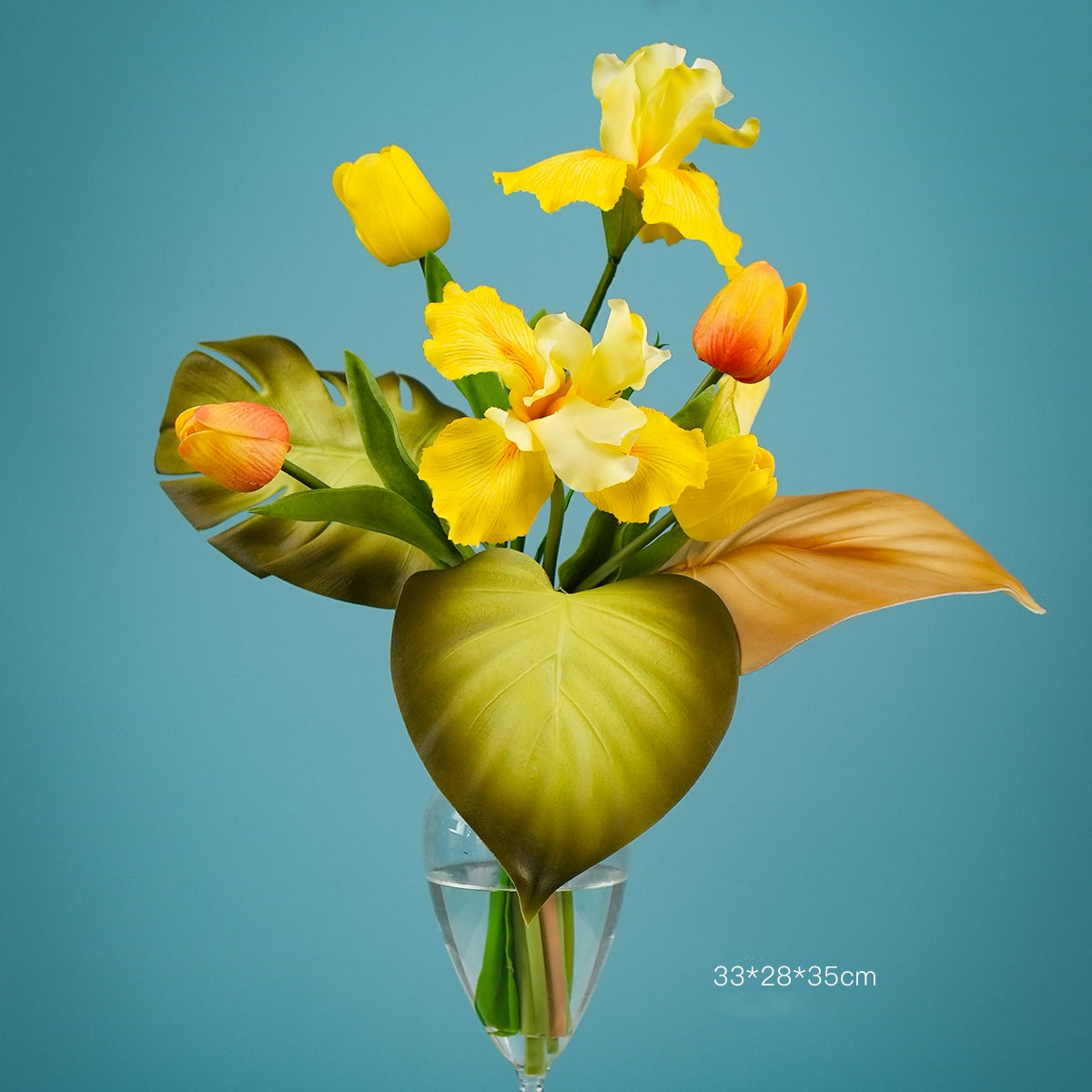 Modern Artistic Faux Floral Arrangement | Luxury Designer Artificial Flowers for Home, Hotel & Event Display VB-213 (Without Vase)