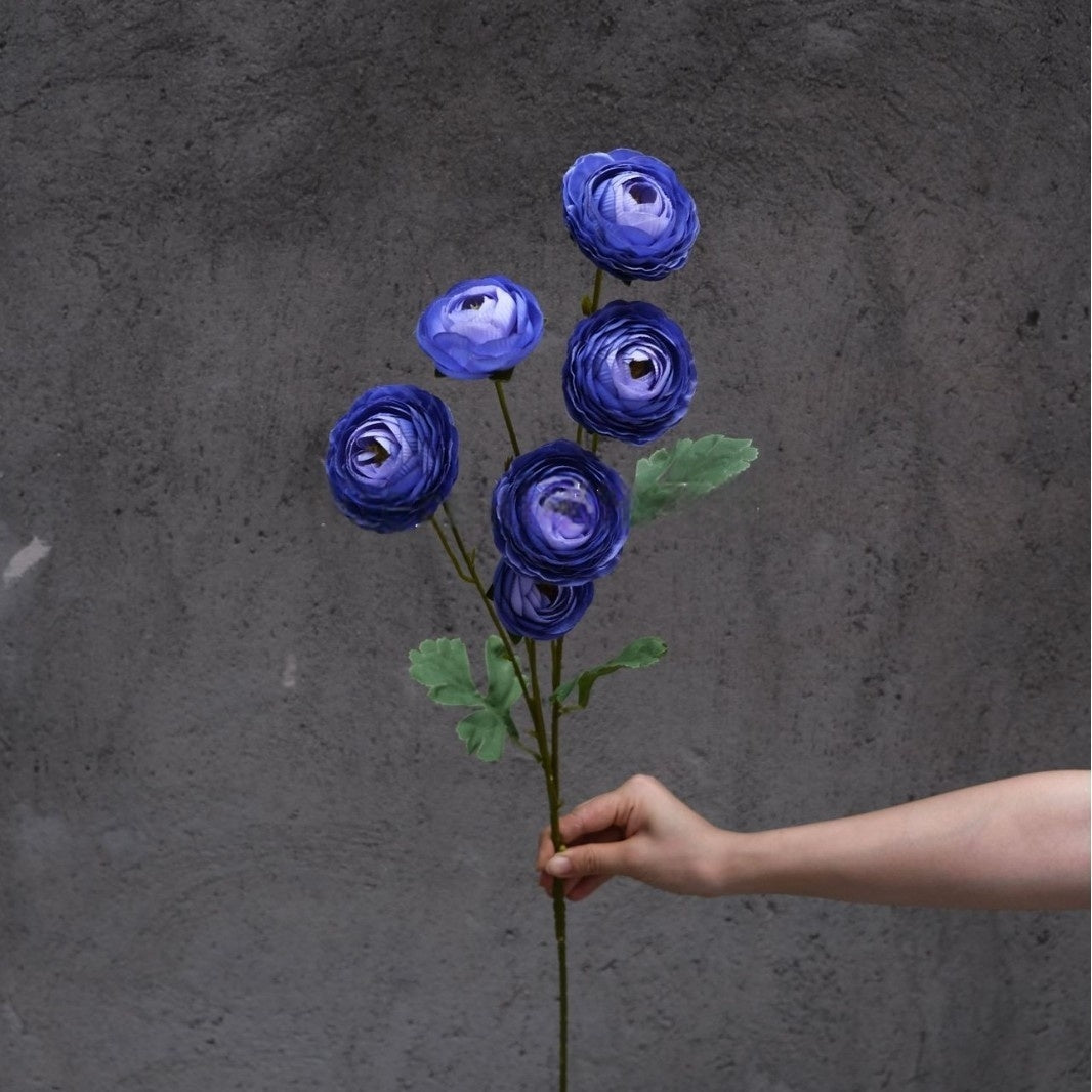 6-Head Dreamy Ranunculus Artificial Flower – Lifelike Bloom for Wedding & Decor FS-1043