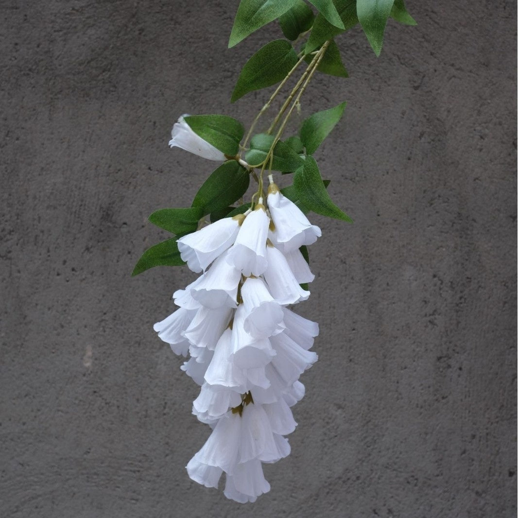 Elegant White Artificial Flower Stem | Simple Faux Floral for Interior Design FS-1003B