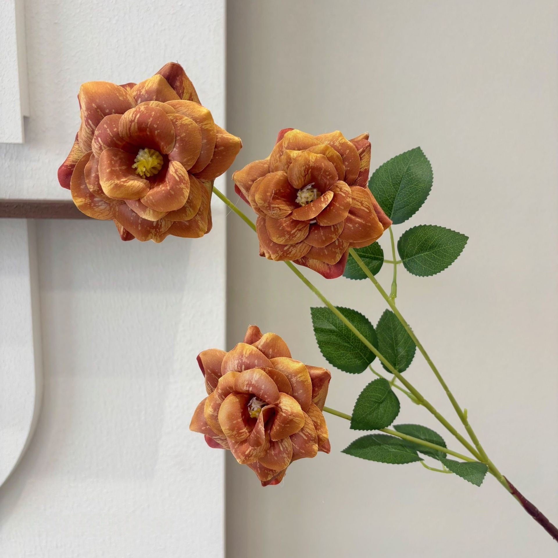 3D Artificial Garden Rose Stem – Realistic Multi-Color Faux Flower for Home & Event Decor FS-1028