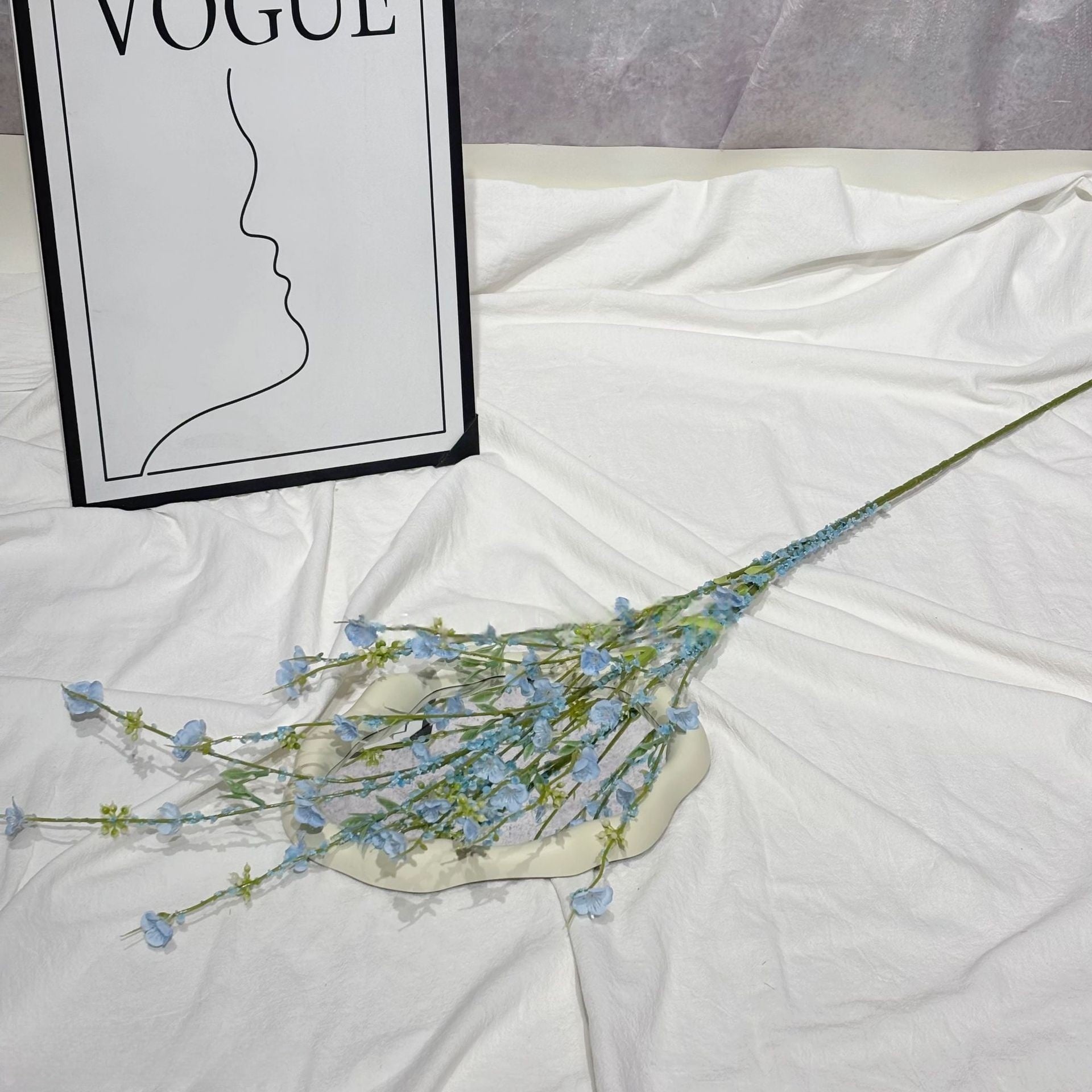 Faux Mini Blossom Willow Stem – Whimsical Snowy Bloom for Floral Arrangements FS-1051