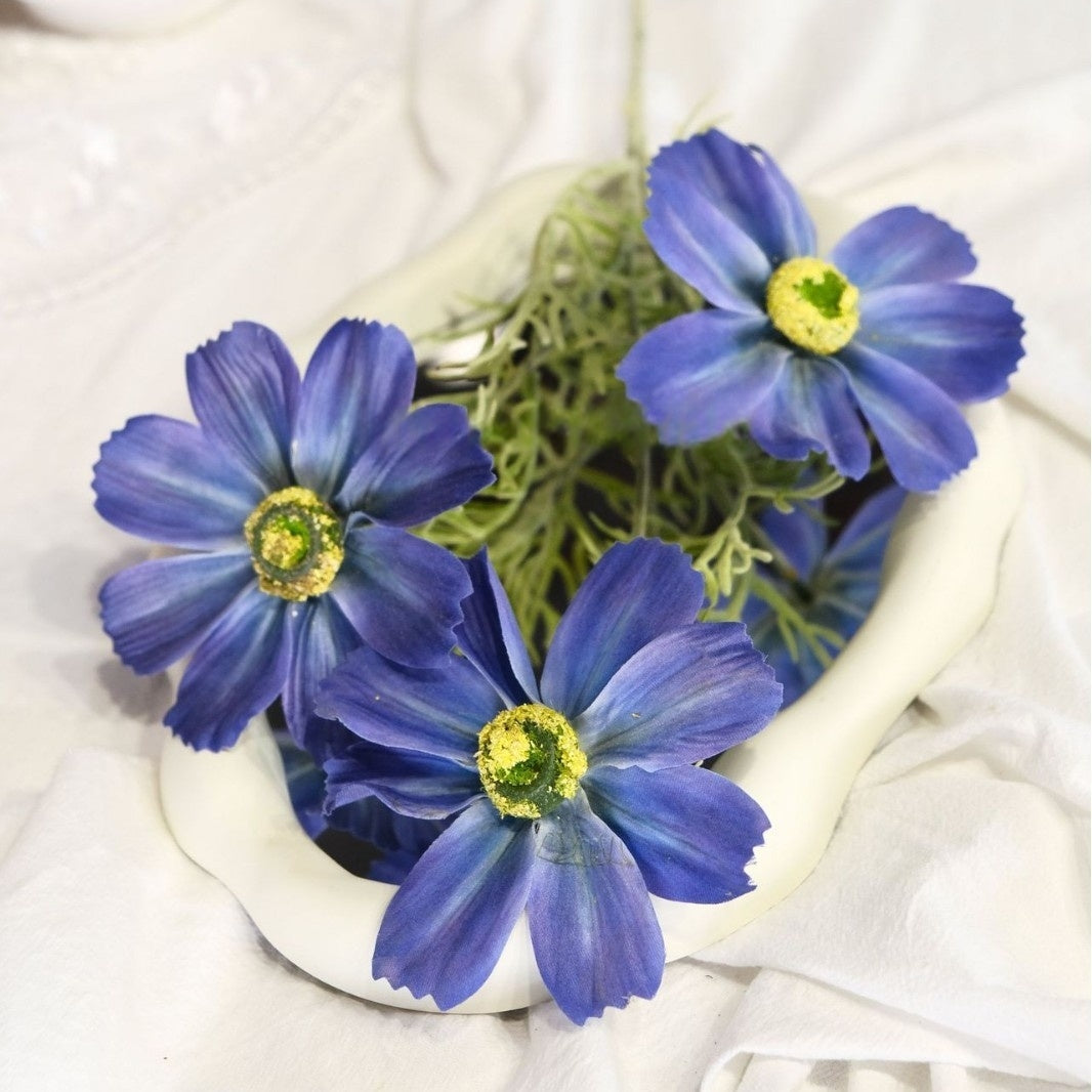 Valar Flower Artificial Cosmos Bouquet – Hand-Painted Look, Lifelike Textured Petals FS-1063
