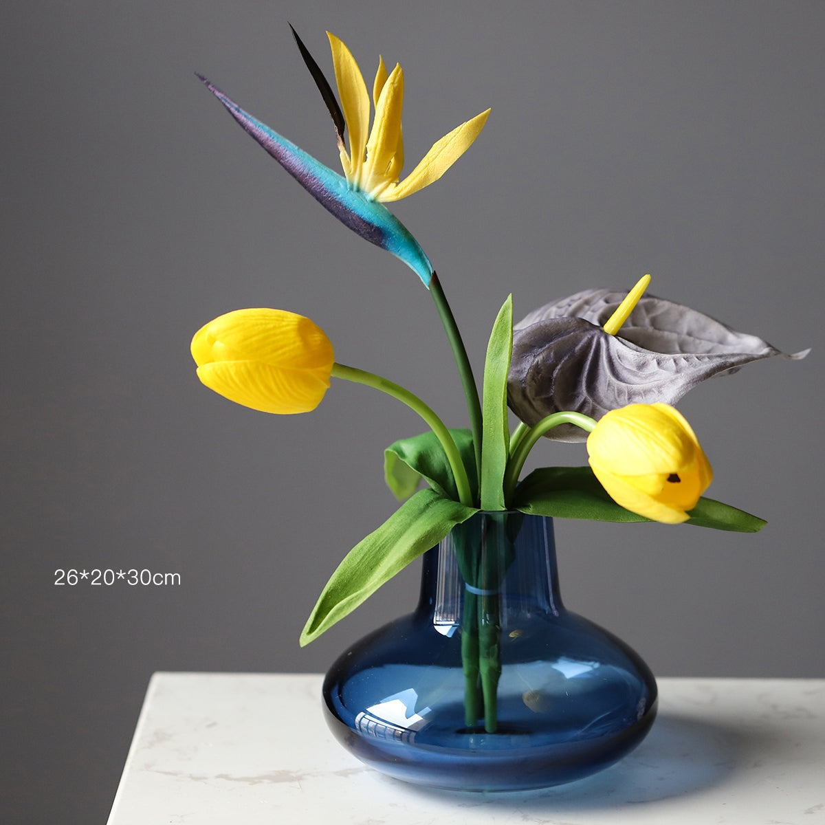 Mini Faux Floral Arrangement | Ice Cream-Inspired Bouquet for Home & Event Decor VB-216 (Without Vase)