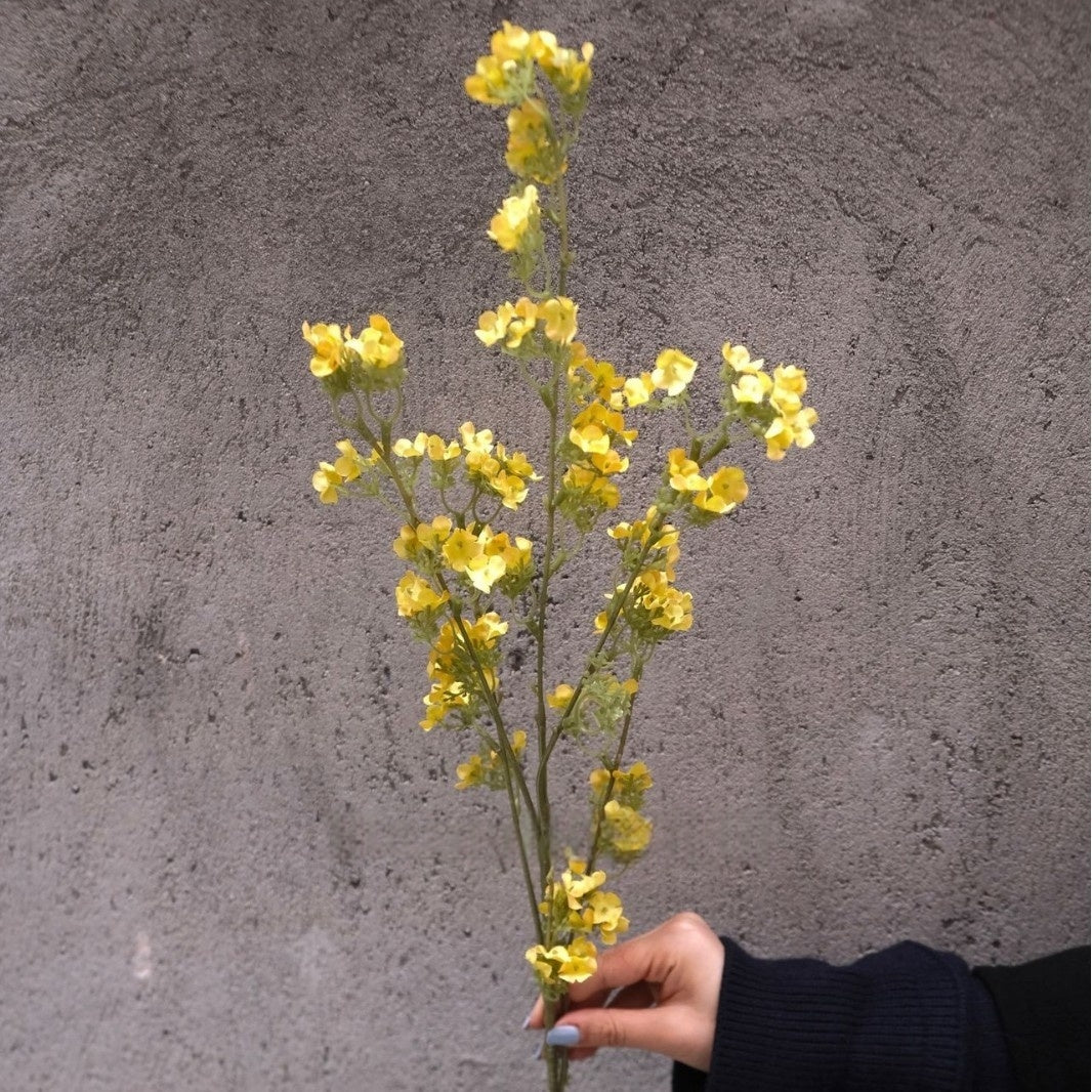 Yellow Green Faux Flower Stem | Single Bloom for Modern Home Decor FS-1006A