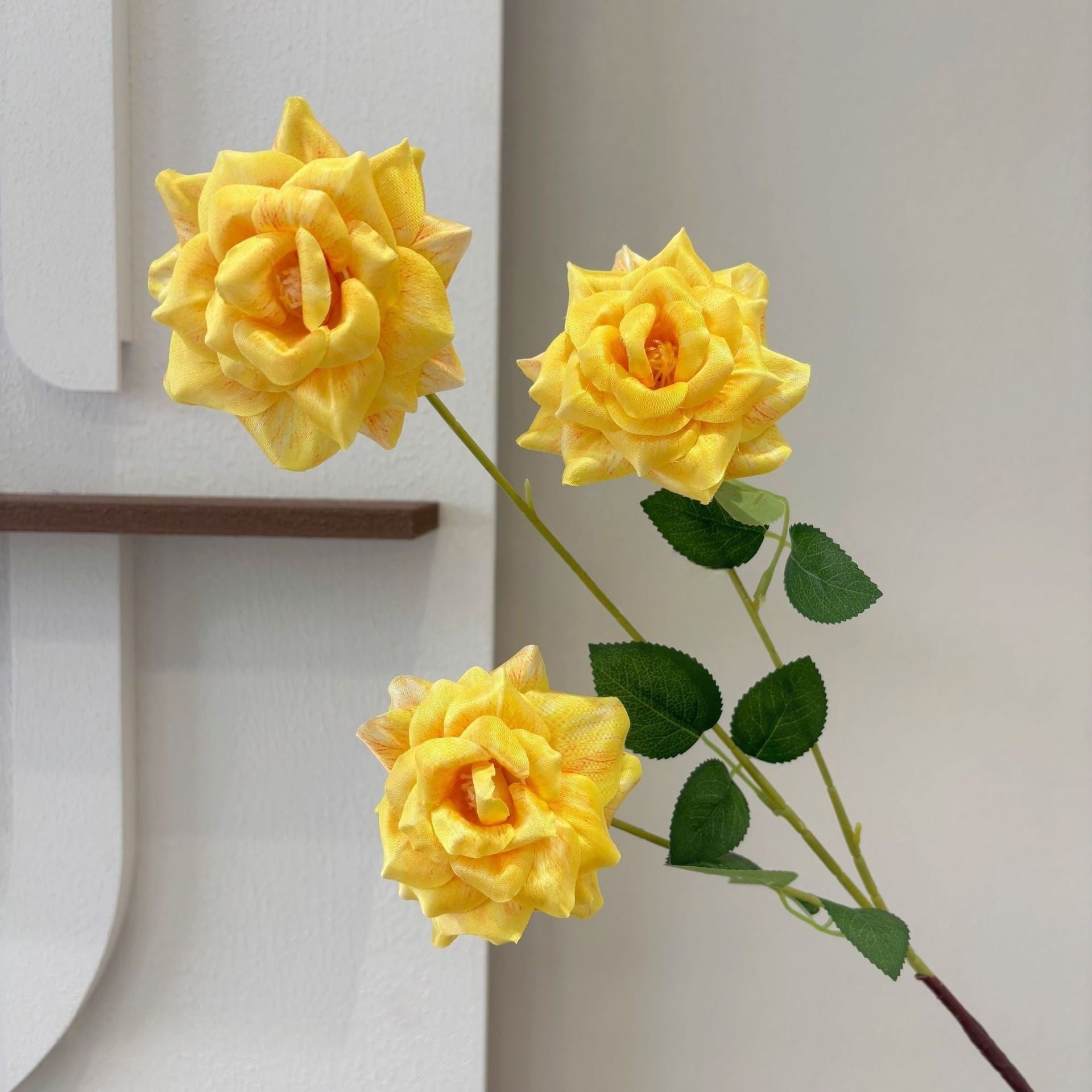 3D Artificial Garden Rose Stem – Realistic Multi-Color Faux Flower for Home & Event Decor FS-1028