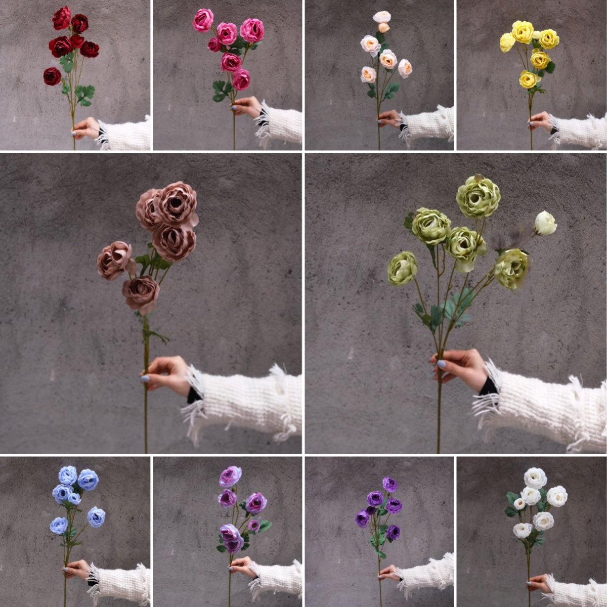 Schwarz-rosa Kunstblumen-Set – Moderne Geburtstagsparty-Hintergrunddekoration mit Kunstblumenarrangement FA-255