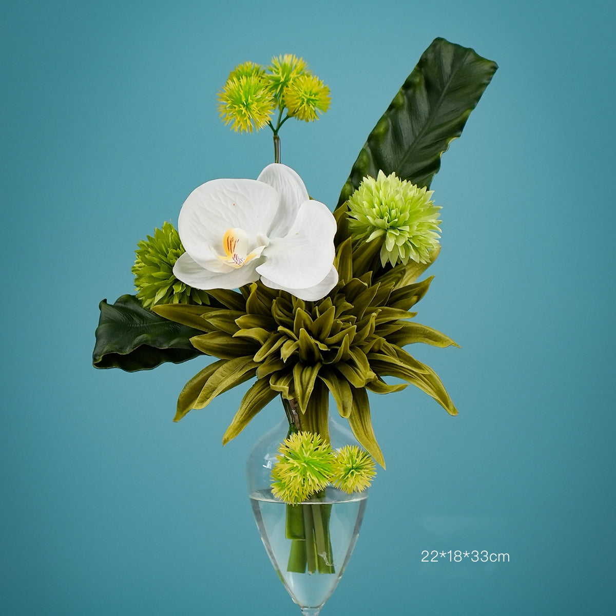 Modern Artistic Faux Floral Arrangement | Luxury Designer Artificial Flowers for Home, Hotel & Event Display VB-213 (Without Vase)