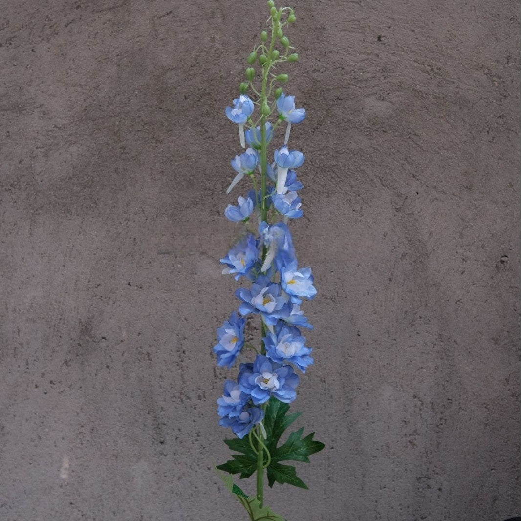 Sky Blue Faux Flower Stem | Elegant Single Bloom for Home Decor FS-1009A