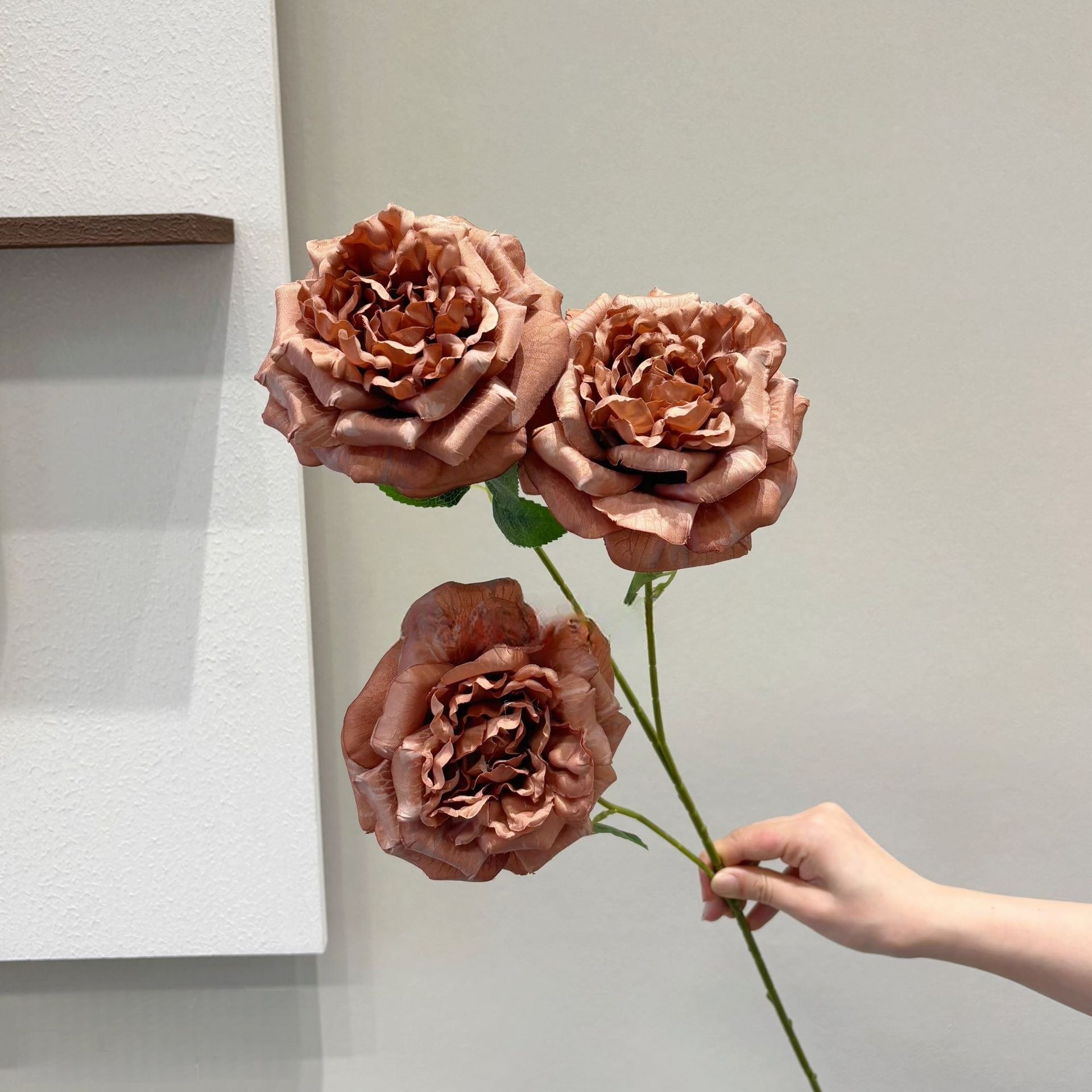 Single Stem Faux Rose – Multicolor Artificial Bloom for DIY Arrangements & Home Styling FS-1017