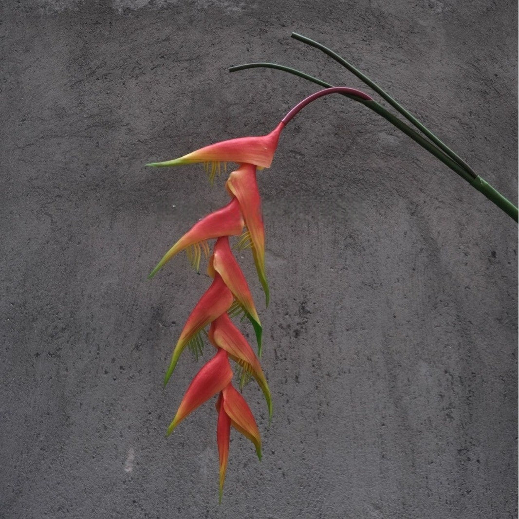 Autumn Orange Faux Flower Stem | Single Bloom for Seasonal Home Decor FS-1011A