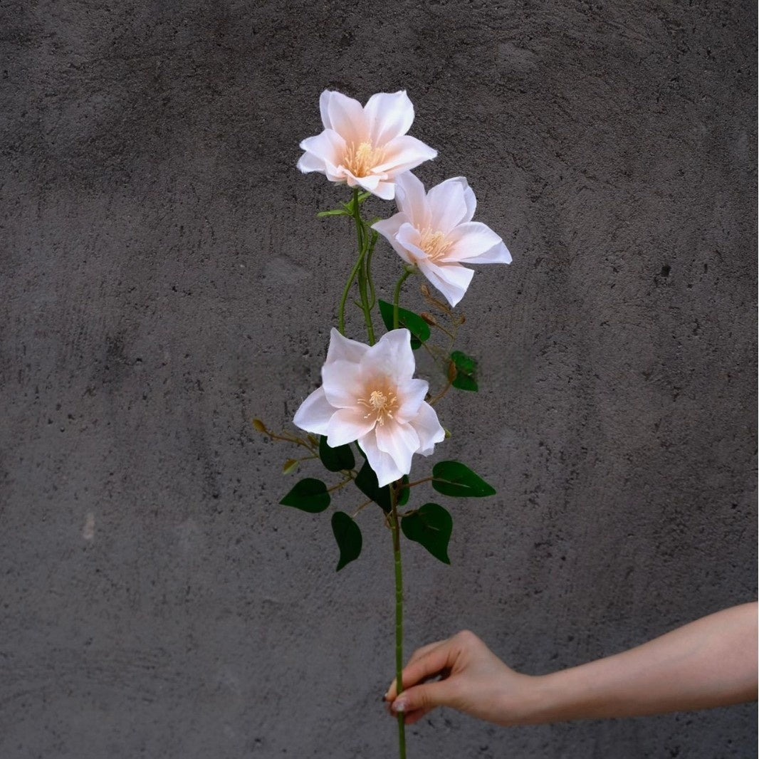 Champagne Rose Faux Flower Stem | Elegant Single Bloom for Home Decor FS-1015A