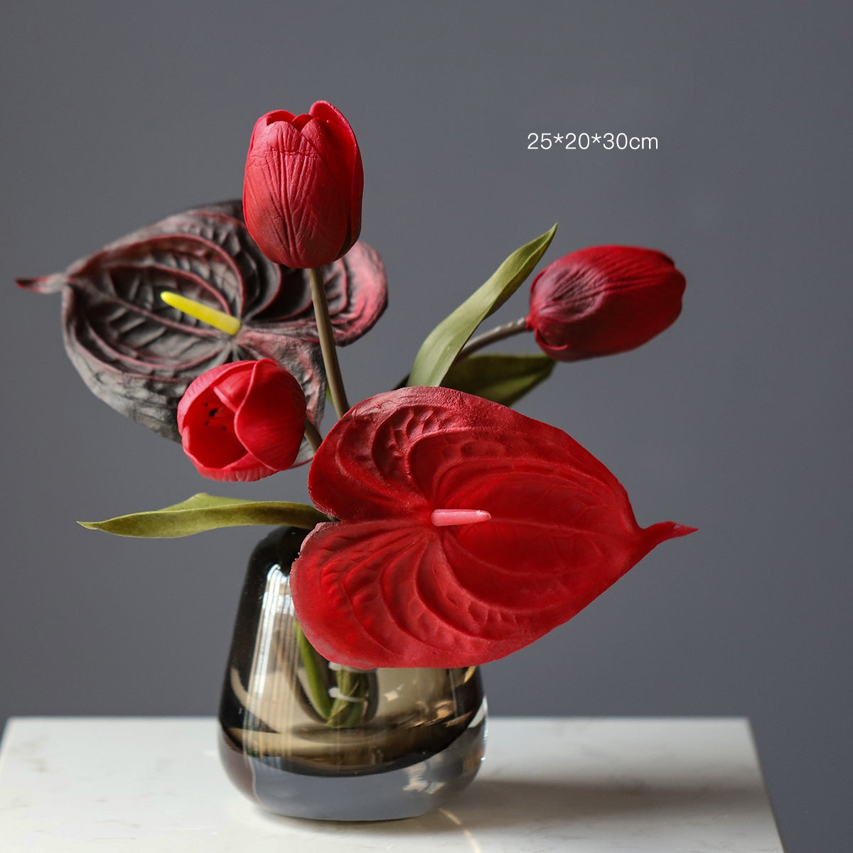 Mini Faux Floral Arrangement | Ice Cream-Inspired Bouquet for Home & Event Decor VB-216 (Without Vase)