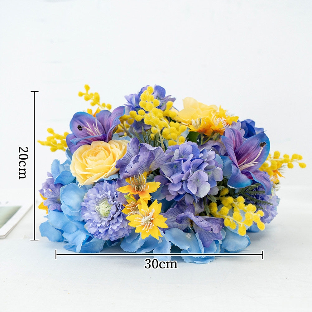 Arreglo Floral Artificial para Decoración de Bodas, Accesorio de Boda Hecho a Mano, Flores Artificiales para Pasillo de Boda al Aire Libre, Decoración de Escenario y Arreglo de Bola Floral TF-110