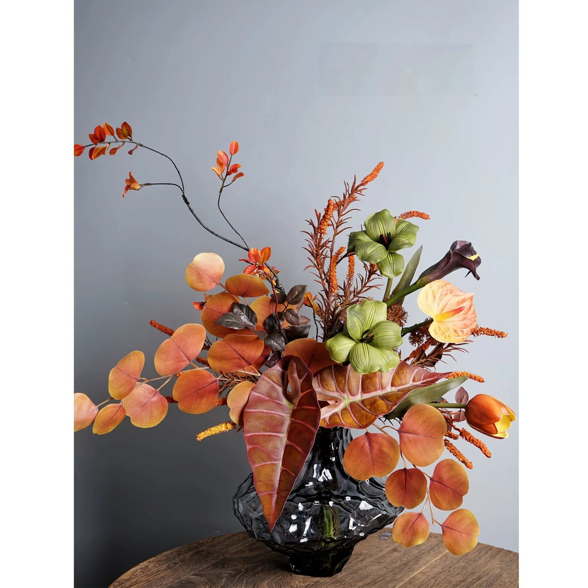ValarFlower Wabi Sabi Artificial Flower Arrangement, Luxury Autumn Floral Decor for Living Room and Event Styling VB-278