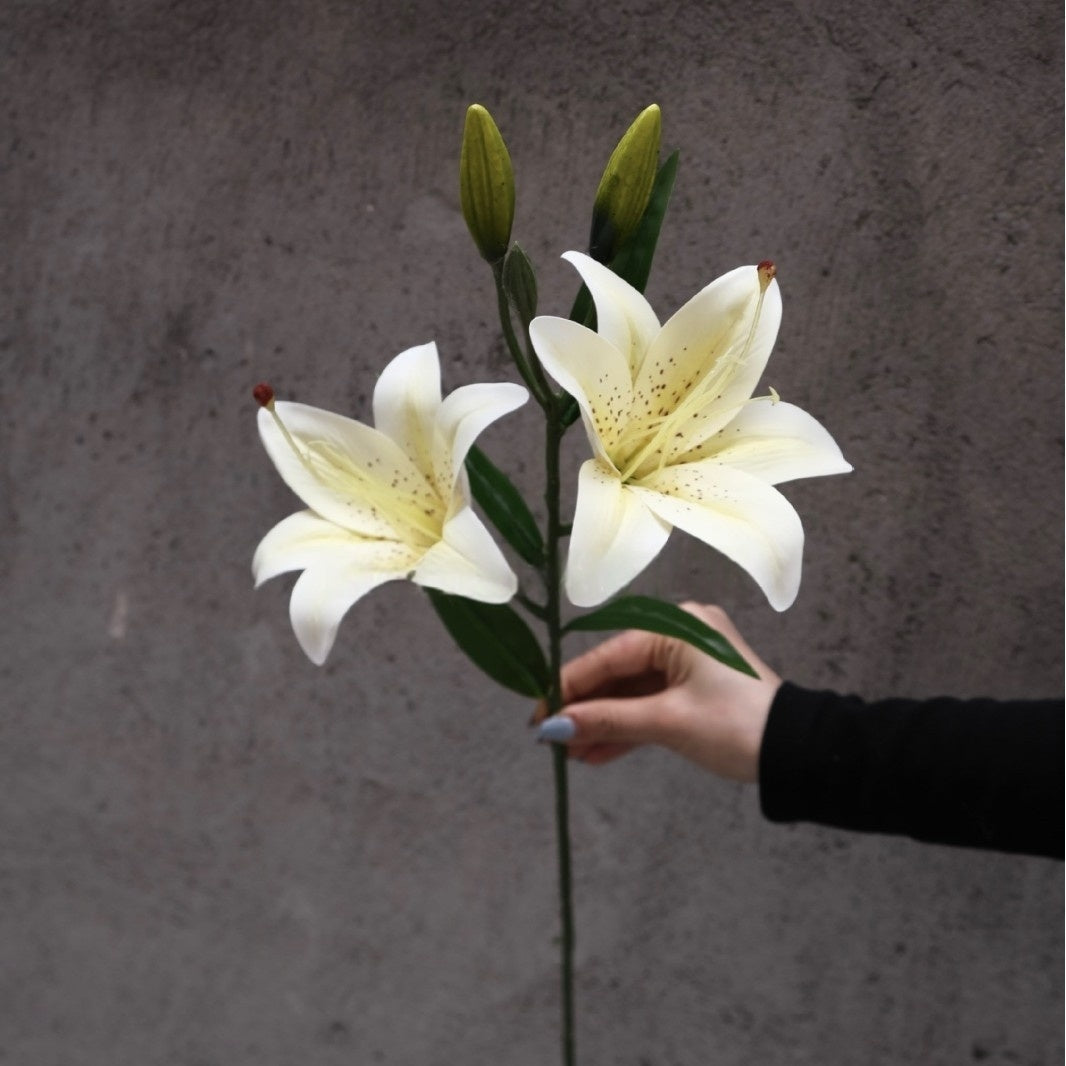 Yellow Green Faux Flower Stem | Single Bloom for Modern Home Decor FS-1006A