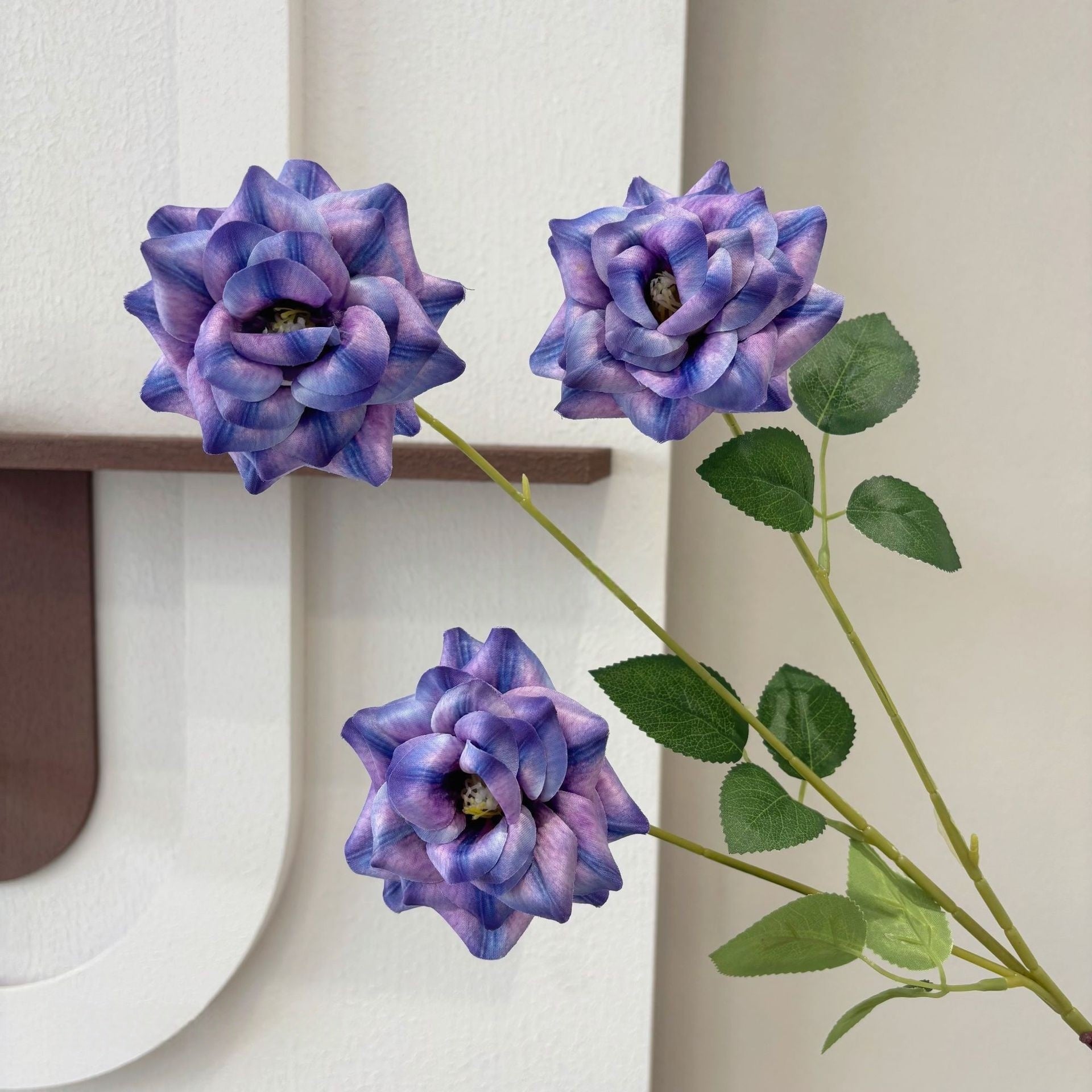 3D Artificial Garden Rose Stem – Realistic Multi-Color Faux Flower for Home & Event Decor FS-1028